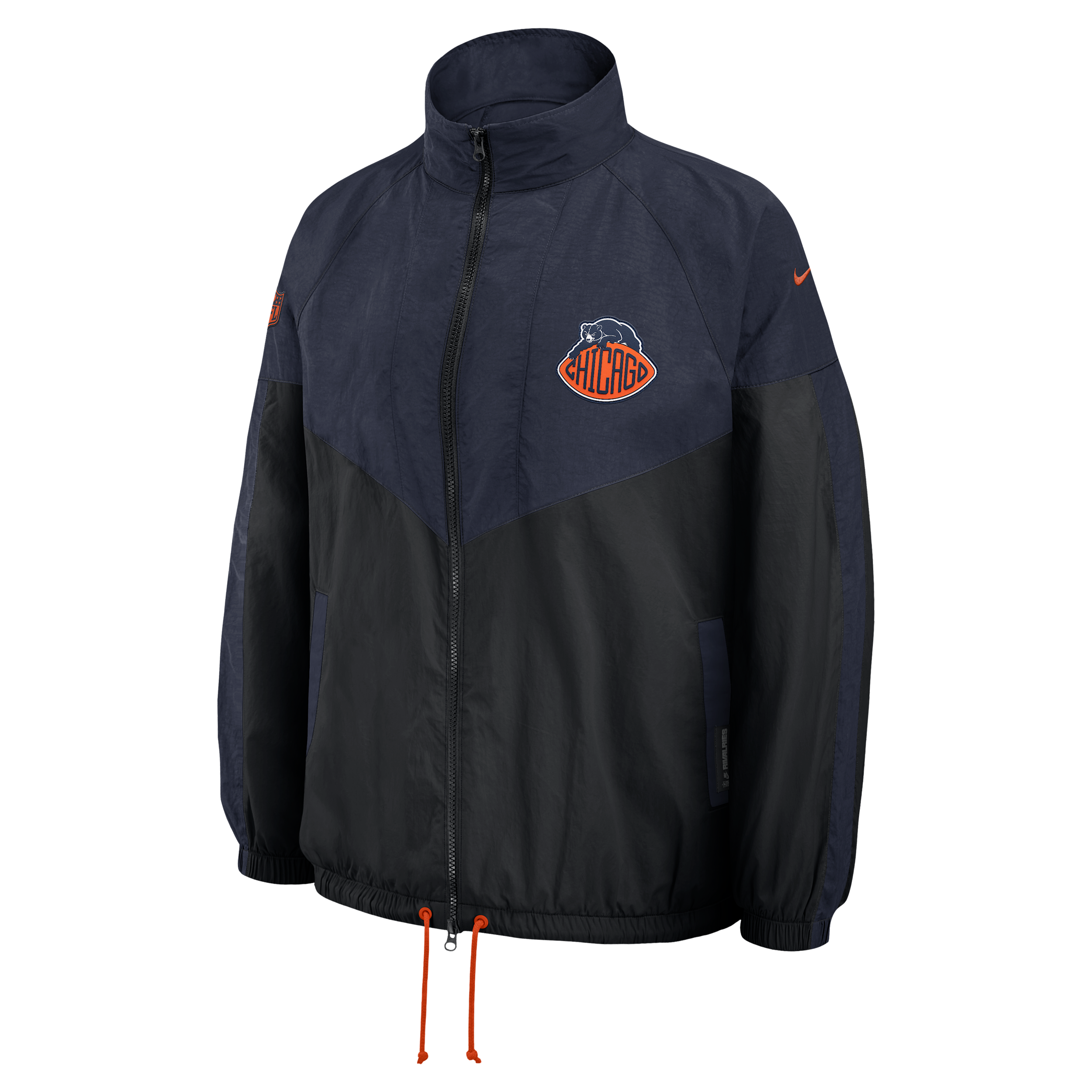 Chicago Bears Rivalries Collection Nike Women's NFL Oversized Full-Zip Jacket in Blue | 06AE0L1Y7Q-390