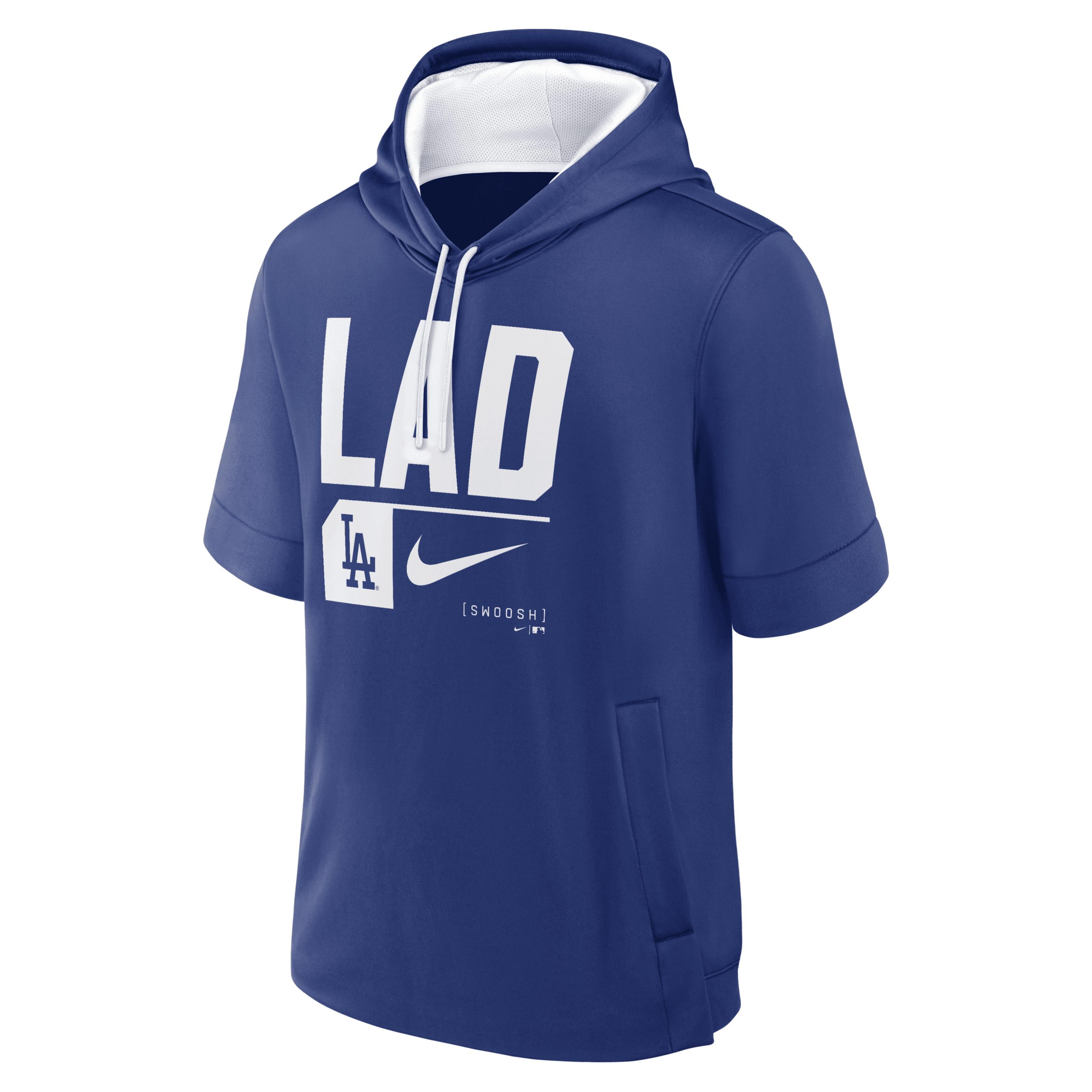Nike Los Angeles Dodgers Tri Code Lockup  Men's Mlb Short-sleeve Pullover Hoodie In Blue