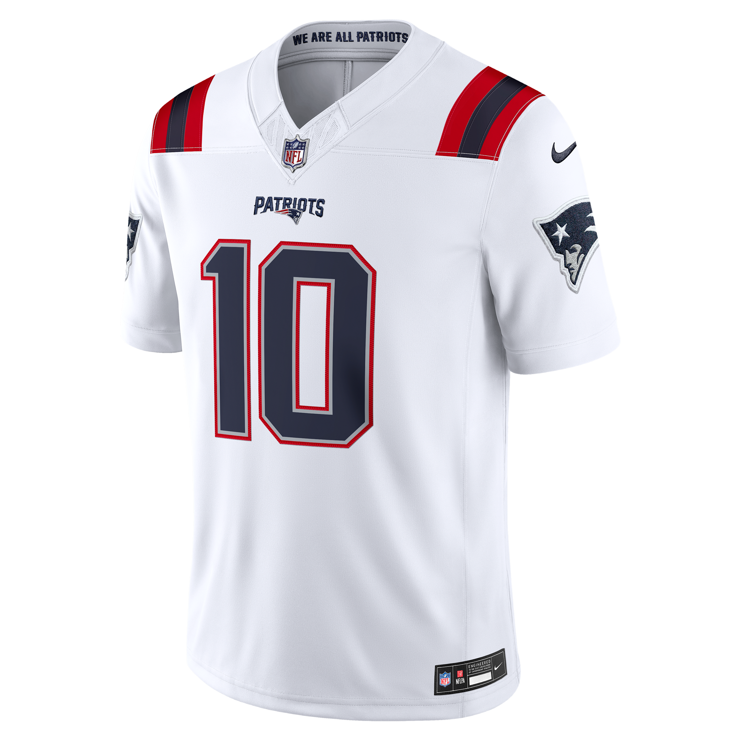 Drake Maye New England Patriots Nike Men's Dri-FIT NFL Limited Jersey in White | 37NMNPLR8KF-V77