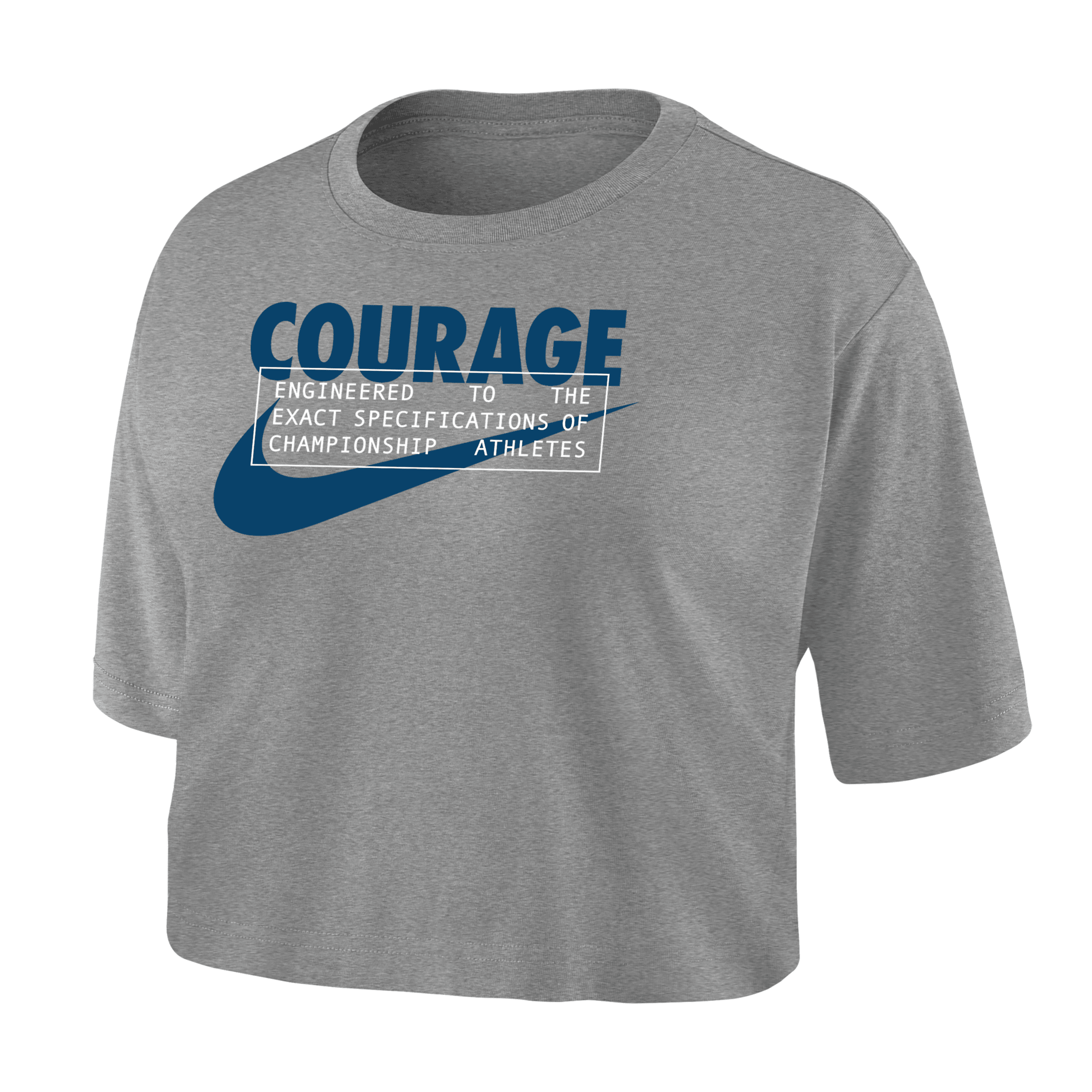 Nike North Carolina Courage  Women's Dri-fit Soccer Cropped T-shirt In Grey