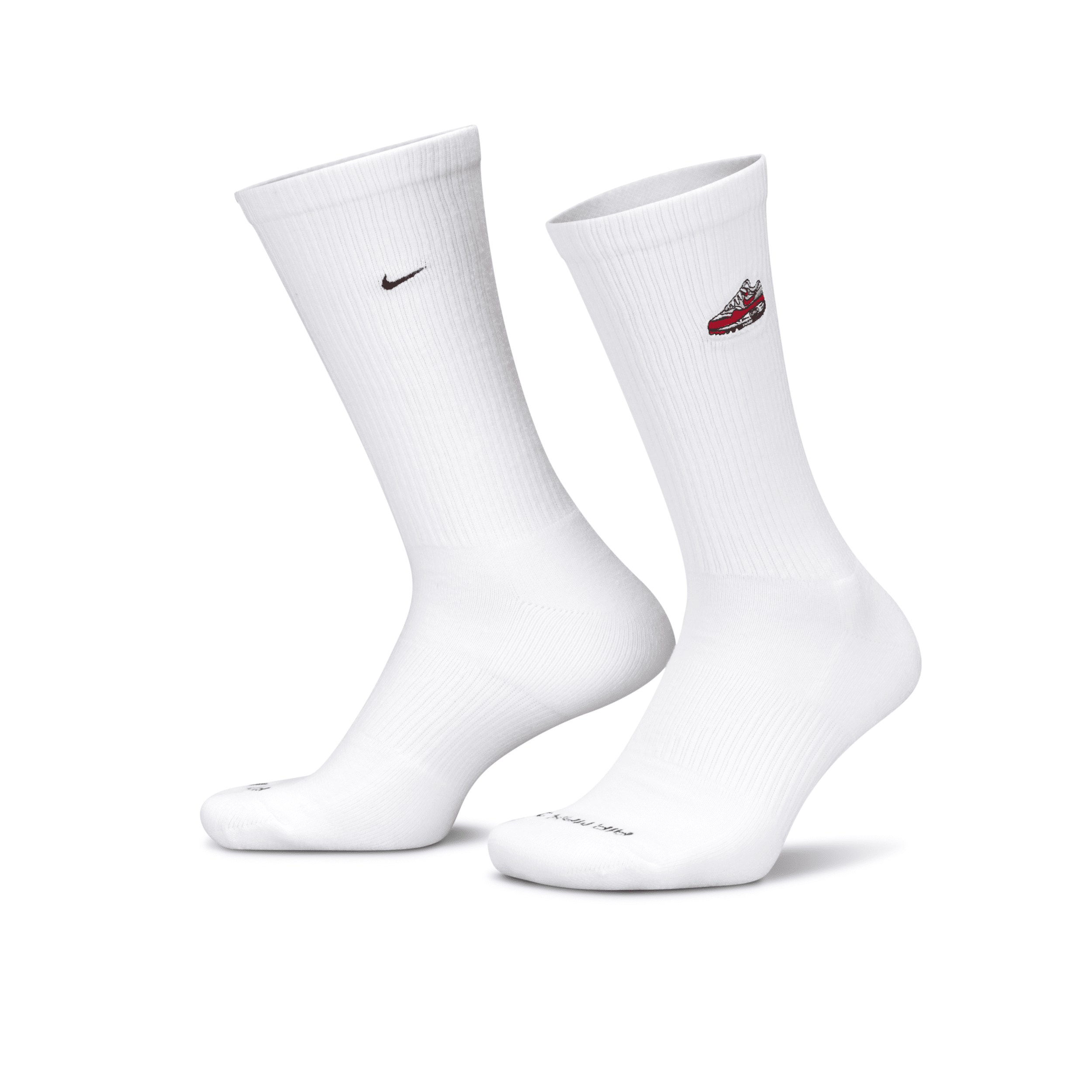 Nike Unisex Everyday Plus Cushioned Crew Socks (1 Pair) In White