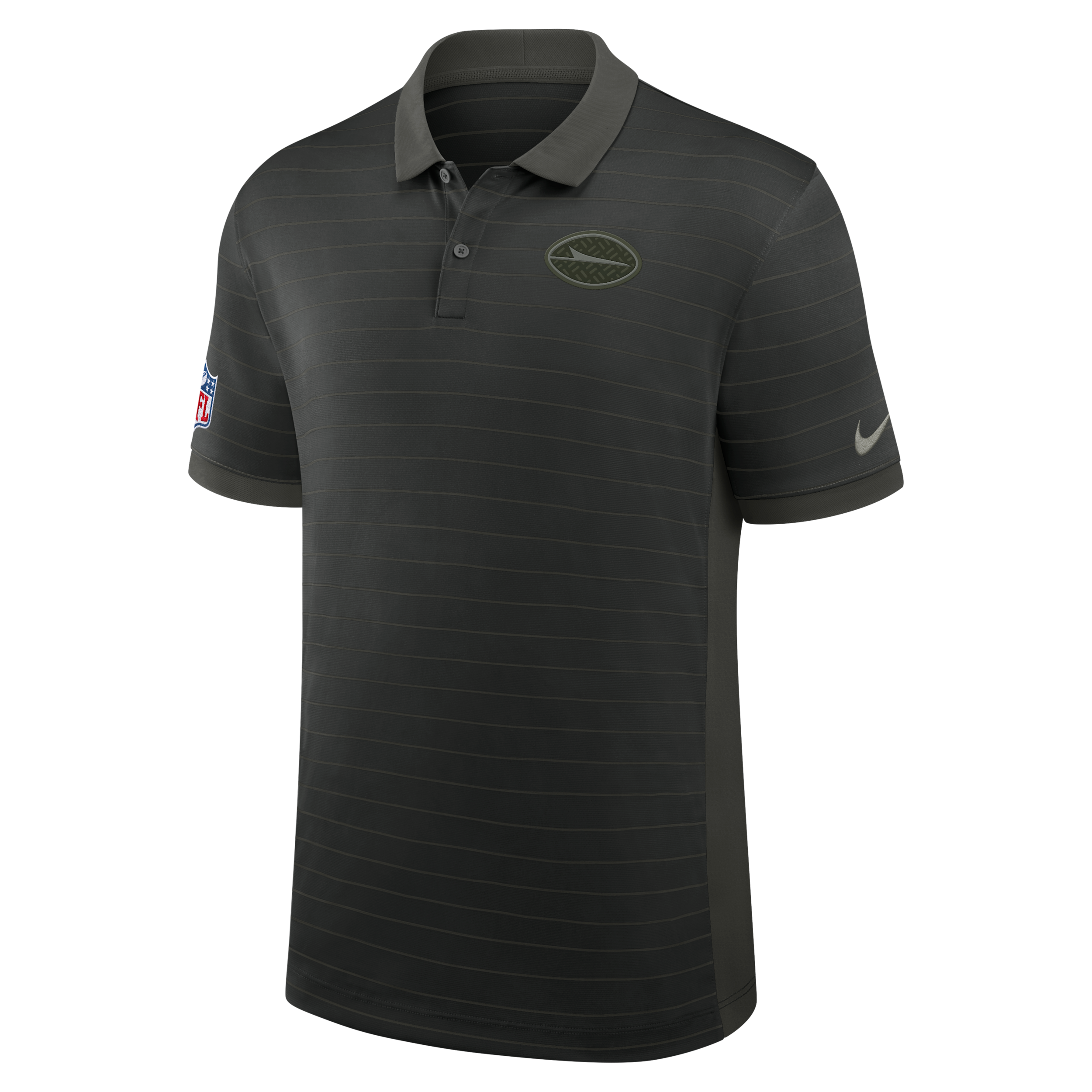 Nike Men's Gotham Green New York Jets 2025 Rivalries Collection Sideline Victory Striped Dri-fit Polo Shirt - Green