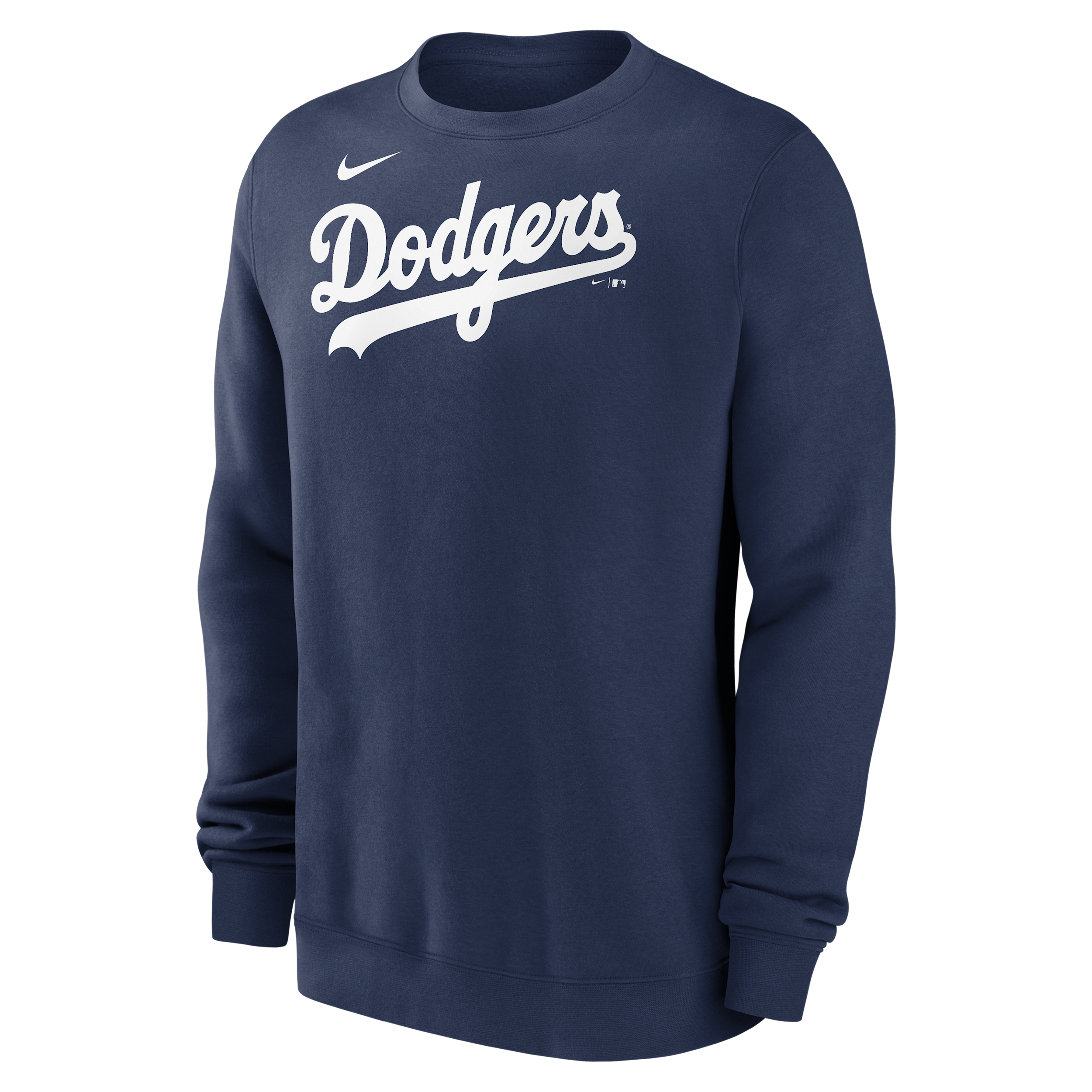 Los Angeles Dodgers Wordmark Nike Men's MLB Pullover Crew in Blue | NKPV44BLD-M4Z