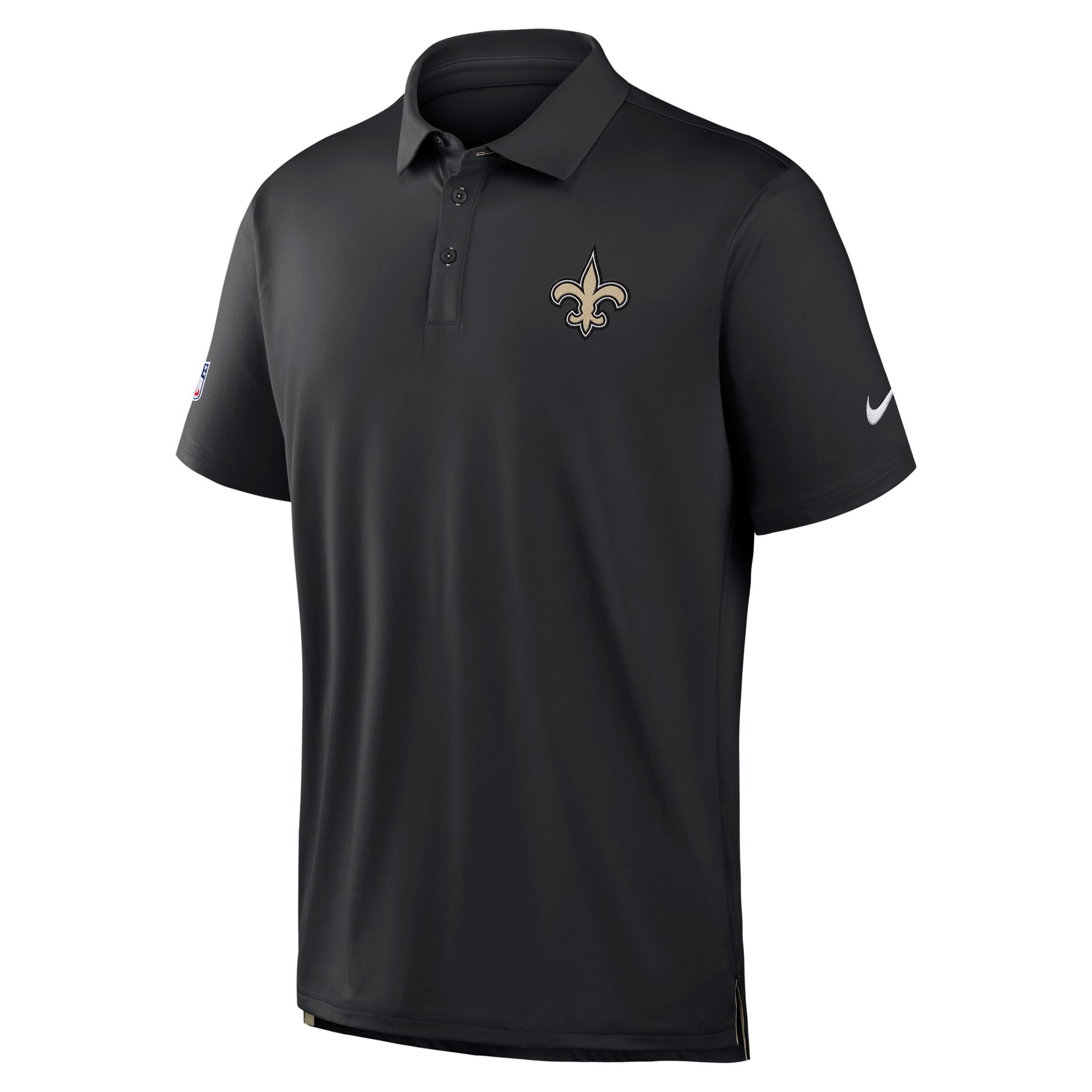 Nike Men's Black New Orleans Saints Sideline Powerful Blocking Dri-fit Tour Polo Shirt - Black