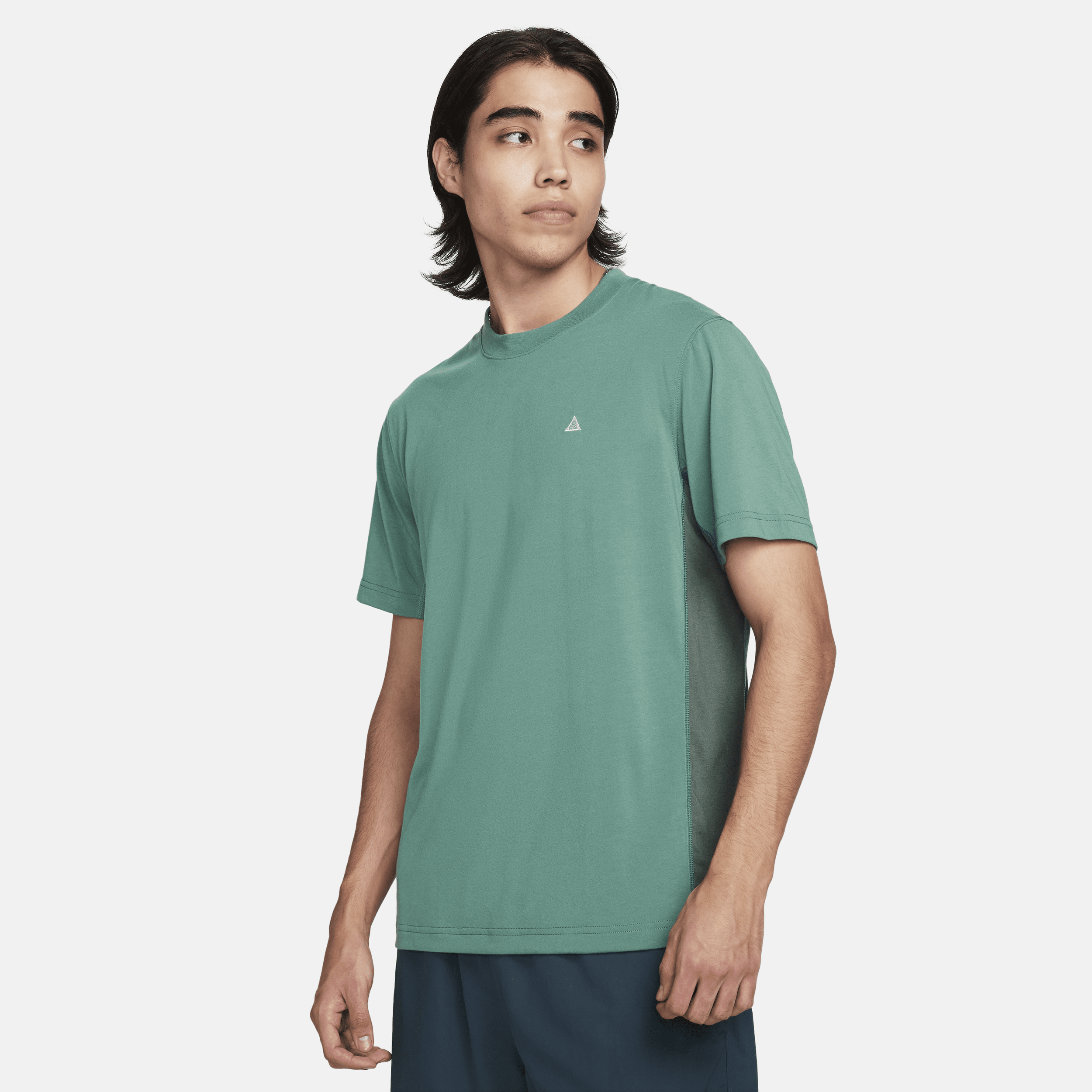 Shop Nike Men's  Acg "goat Rocks" Dri-fit Adv Uv Short-sleeve Top In Green