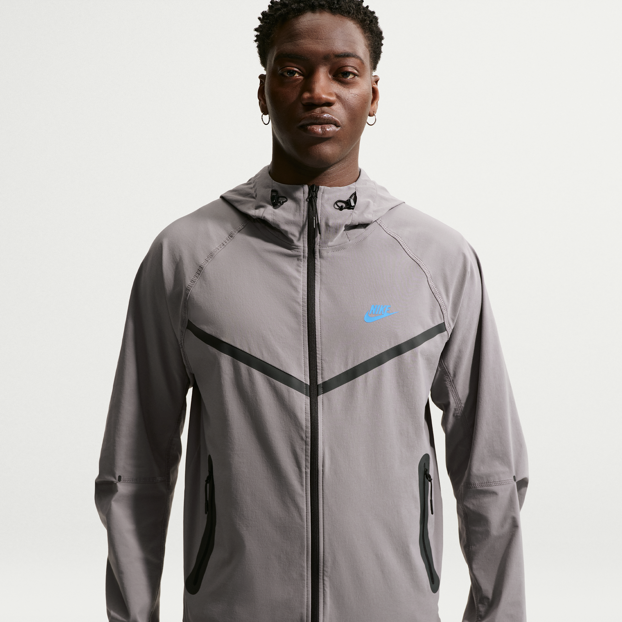Nike Men's Tech Dri-FIT Woven Full-Zip Windrunner Jacket in Black | IU6965-015