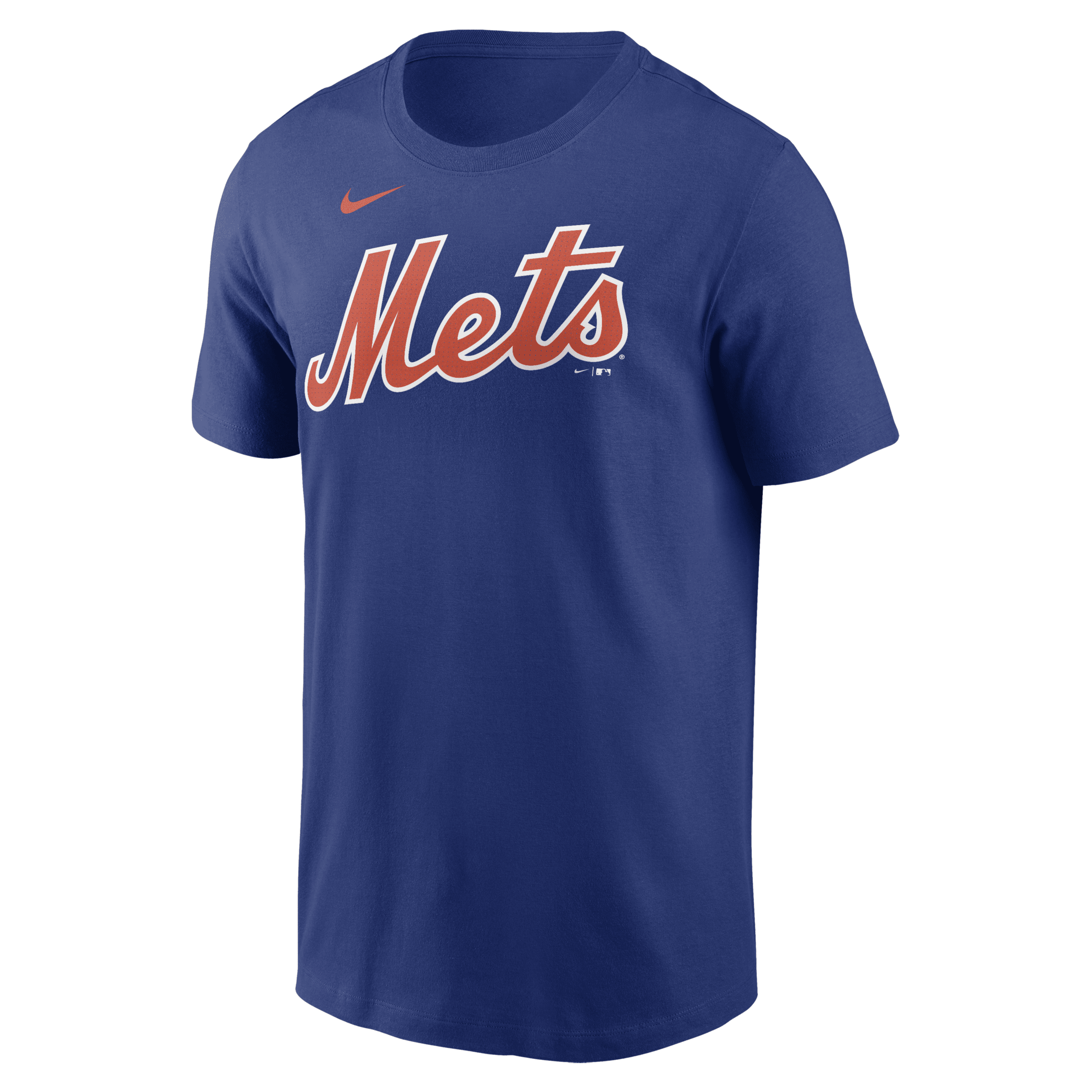 Shop Nike New York Mets Fuse Wordmark  Men's Mlb T-shirt In Blue