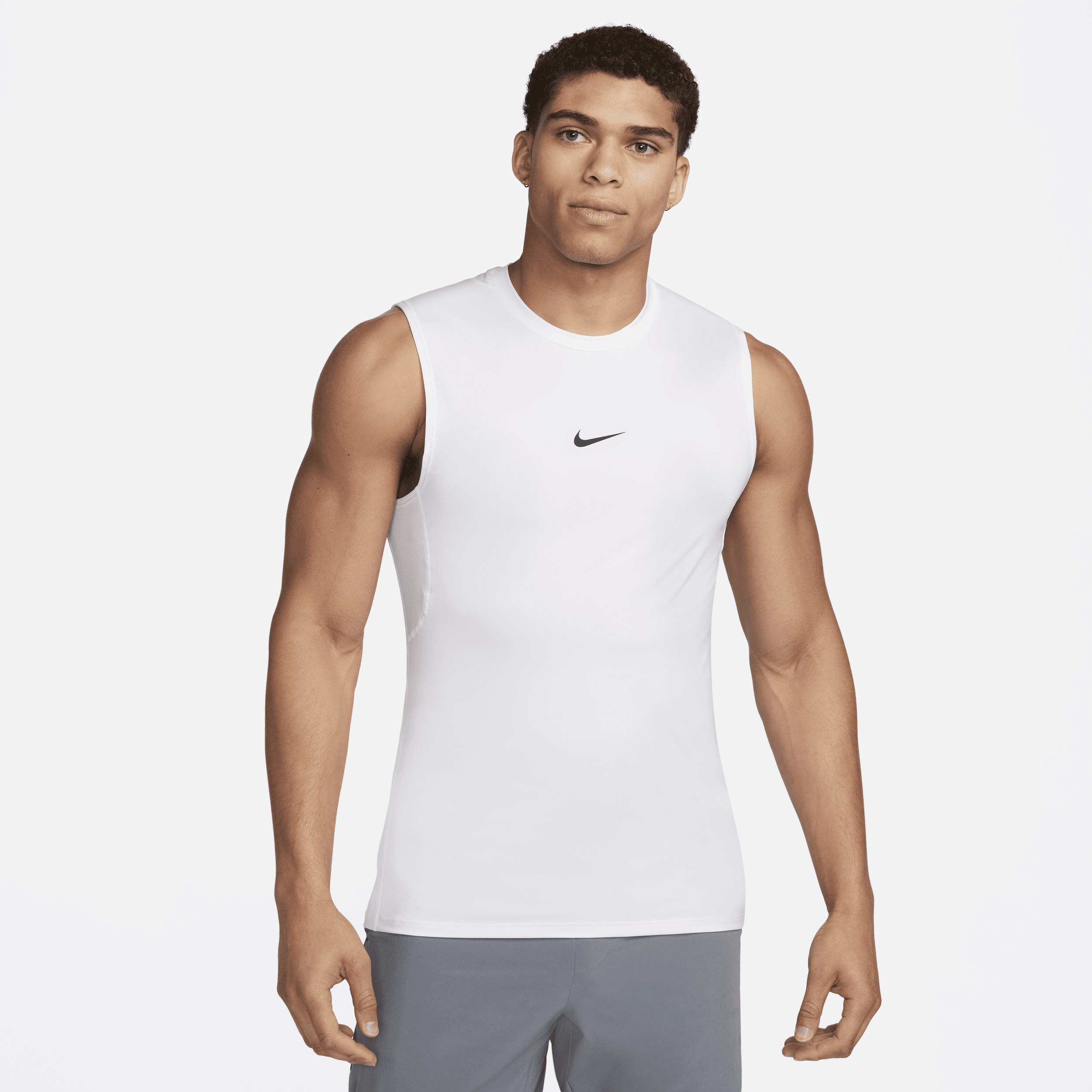 Men's Nike Pro Dri-FIT Slim Sleeveless Top in White, Size: Small | FB7924-100