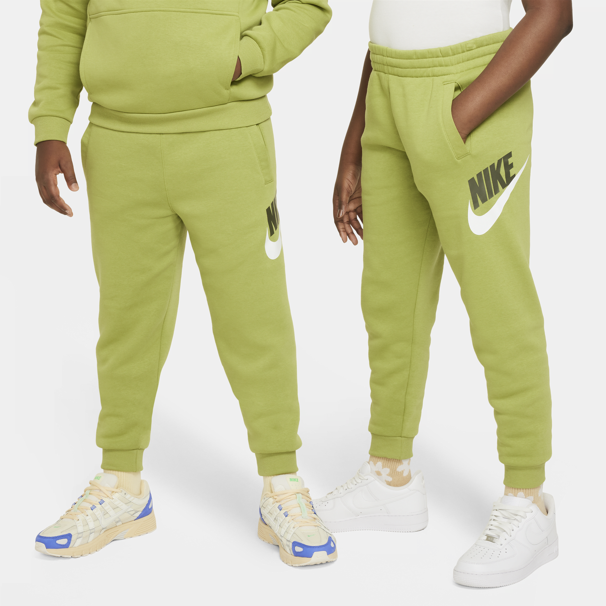 Nike Club Fleece Big Kids' Jogger Pants (extended Size) In Green