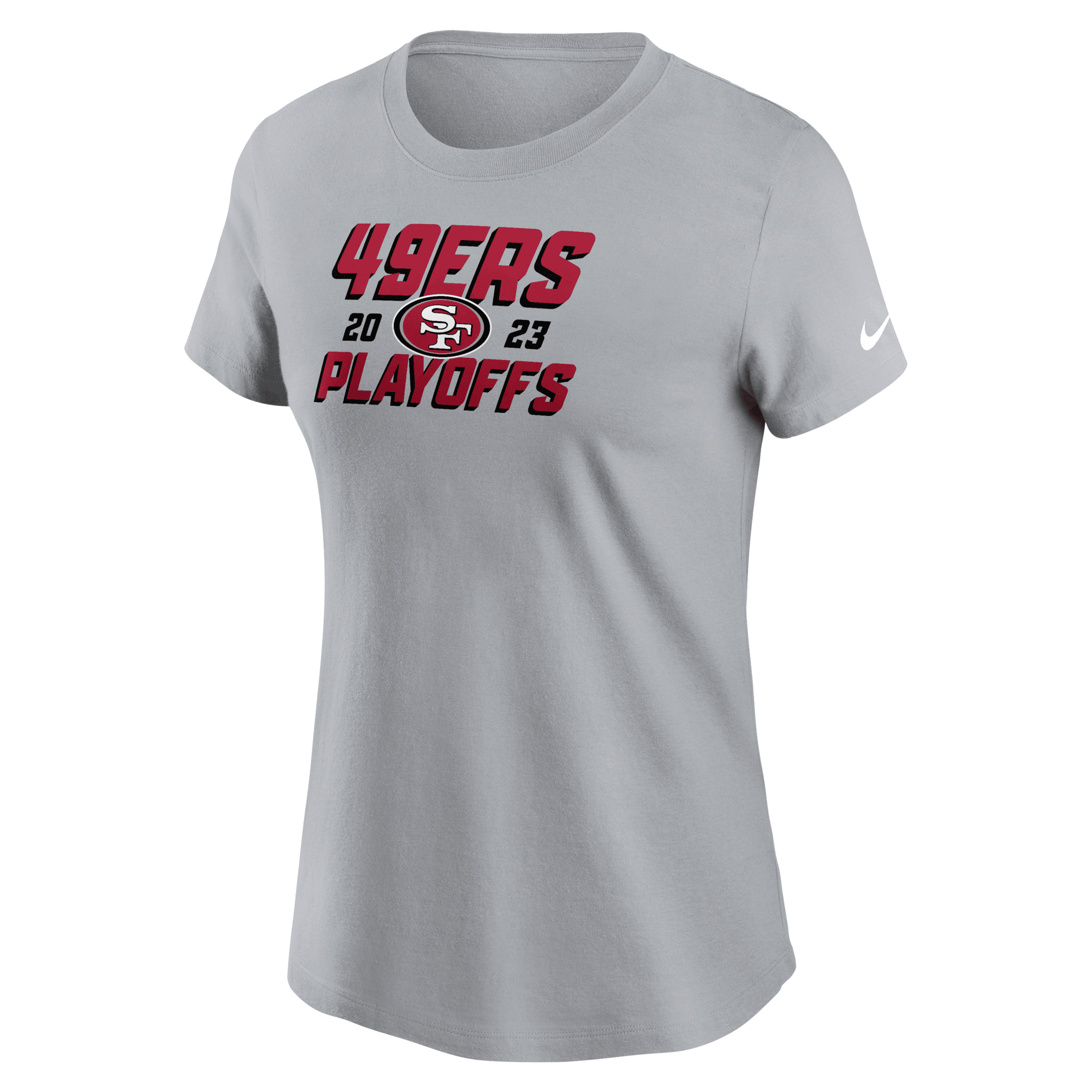 Shop Nike San Francisco 49ers 2023 Nfl Playoffs Iconic  Women's Nfl T-shirt In Grey