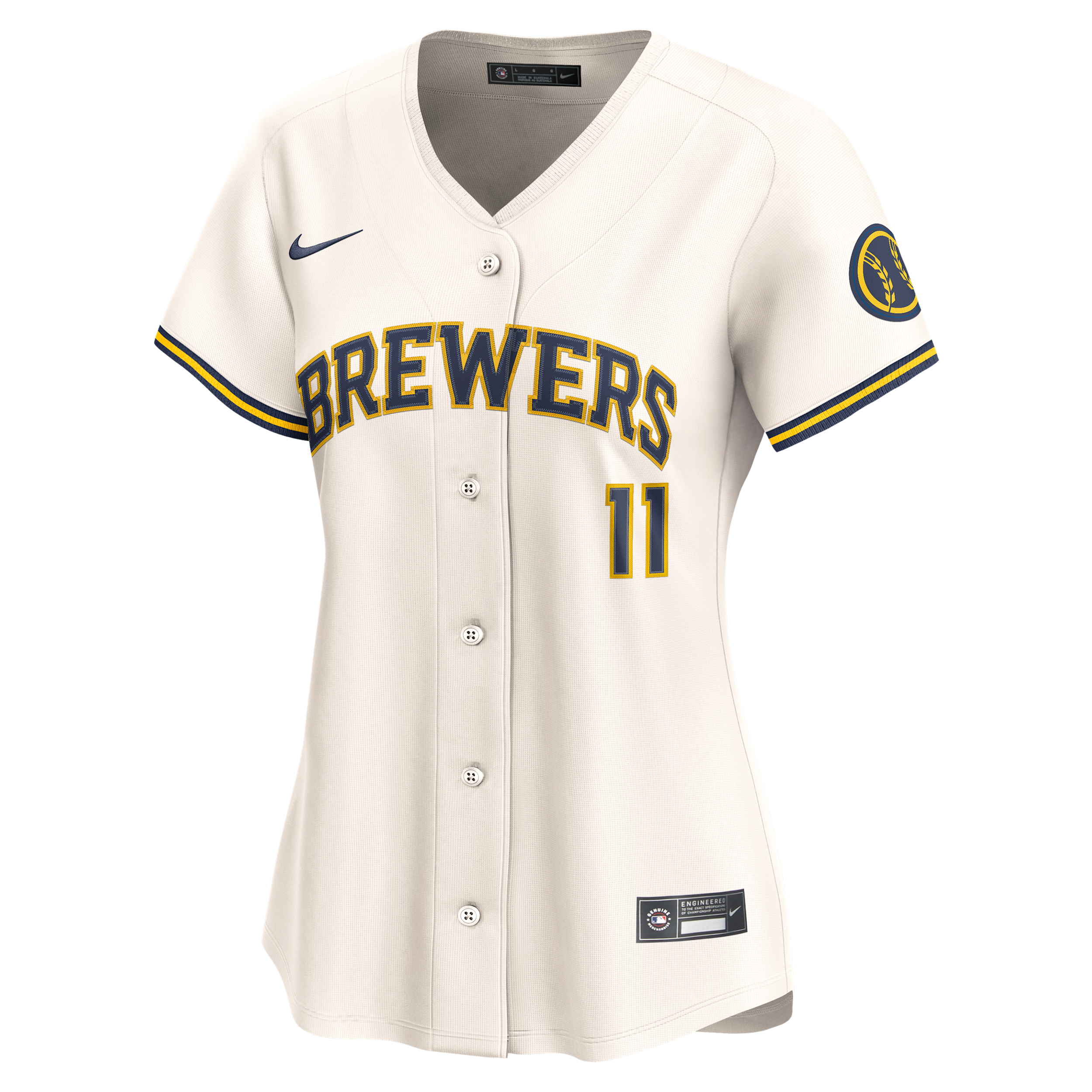 Nike Jackson Chourio Milwaukee Brewers Womenâs  Women's Dri-fit Adv Mlb Limited Jersey In Brown