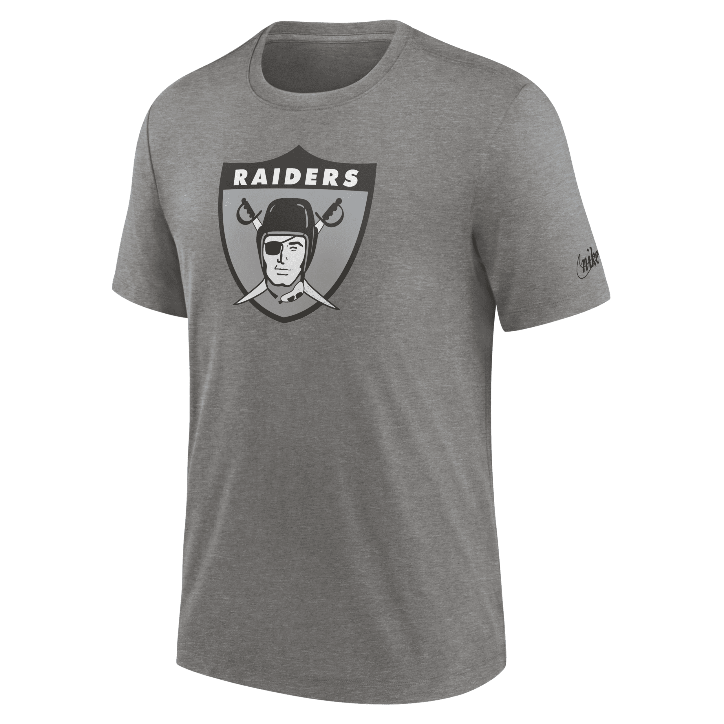 Shop Nike Las Vegas Raiders Rewind Logo  Men's Nfl T-shirt In Grey
