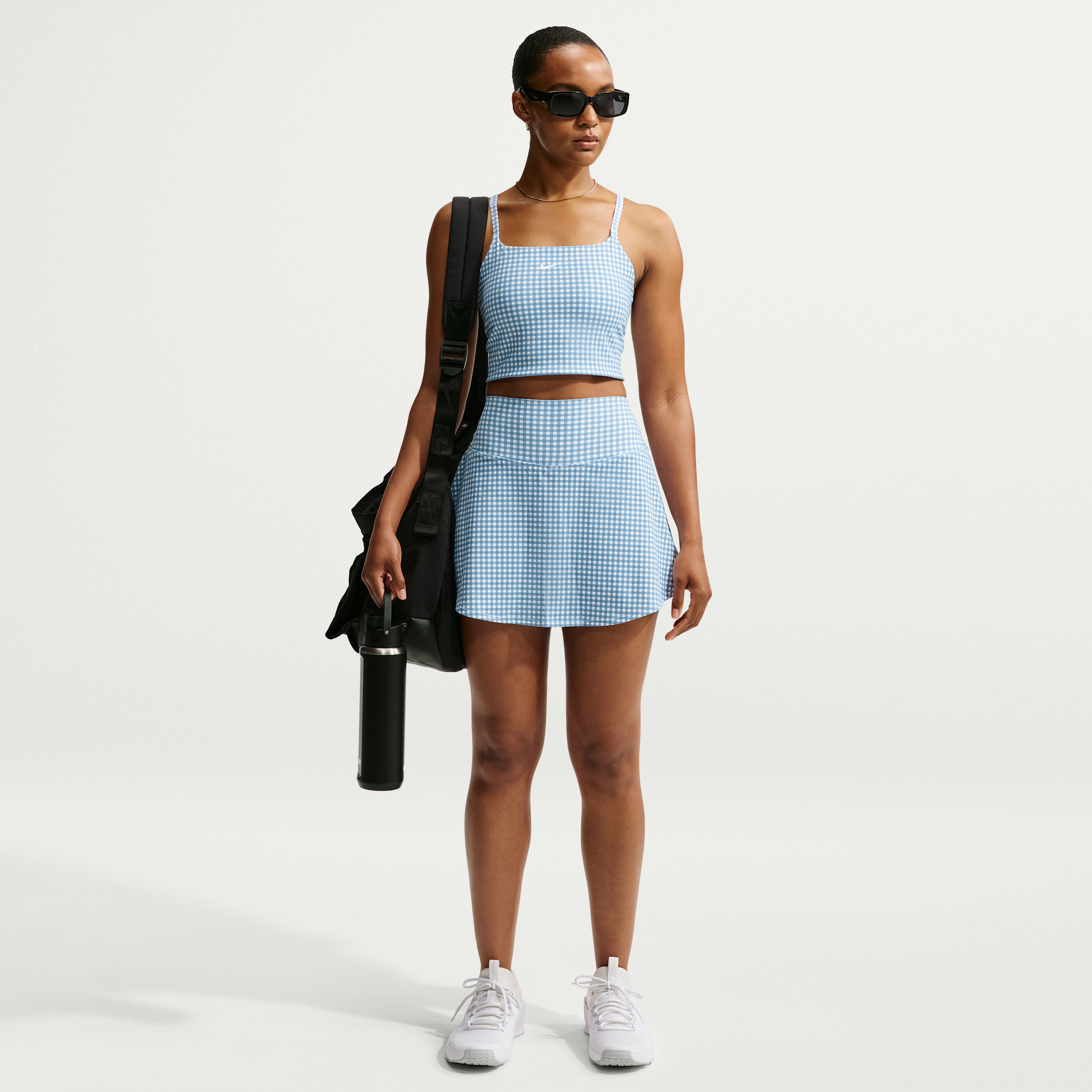 Nike Women's One Dri-FIT High-Waisted 2-in-1 Skort in Blue | IV4946-486