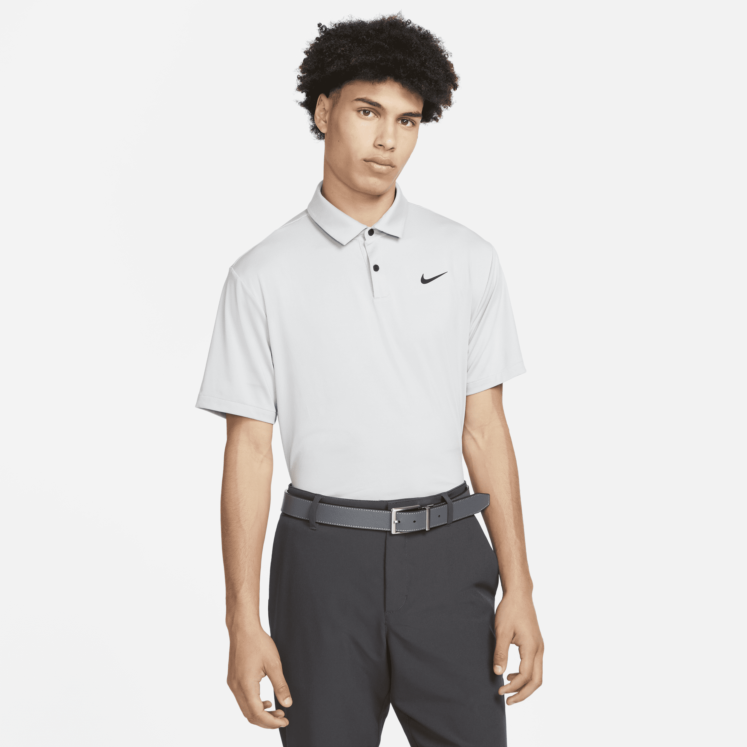Shop Nike Men's Dri-fit Tour Solid Golf Polo In Grey
