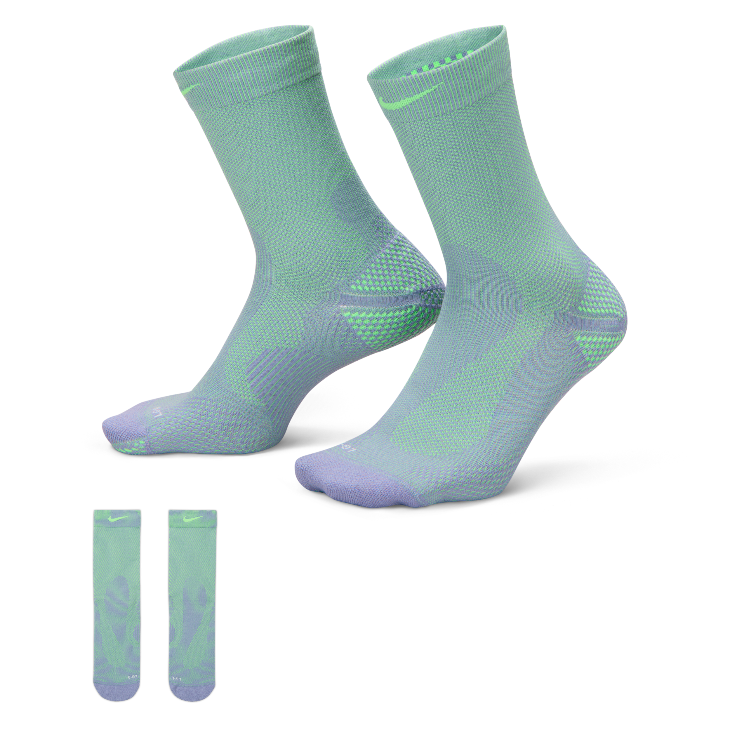 Nike Unisex Running Lightweight Crew Socks (1 Pair) in Purple | HV6919-506
