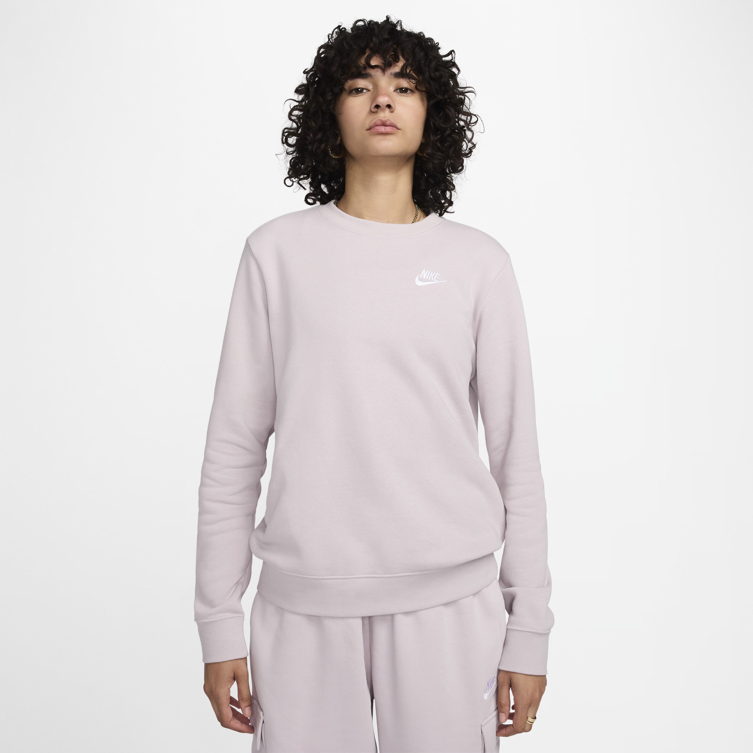 Nike Women's  Sportswear Club Fleece Crew-neck Sweatshirt In Purple