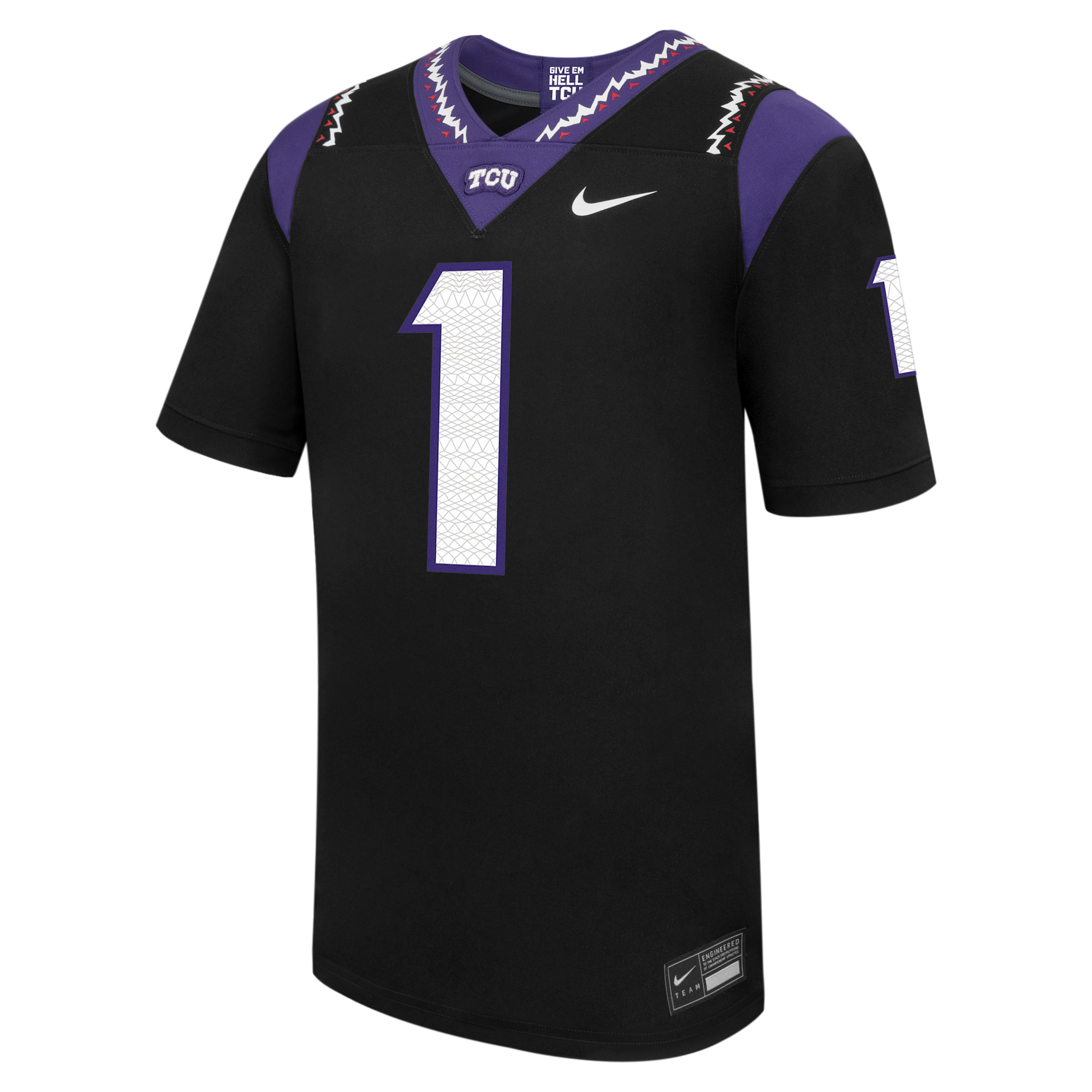 TCU Nike Men's College Untouchable Game Jersey in Black | P31811J516TCUN-BLK