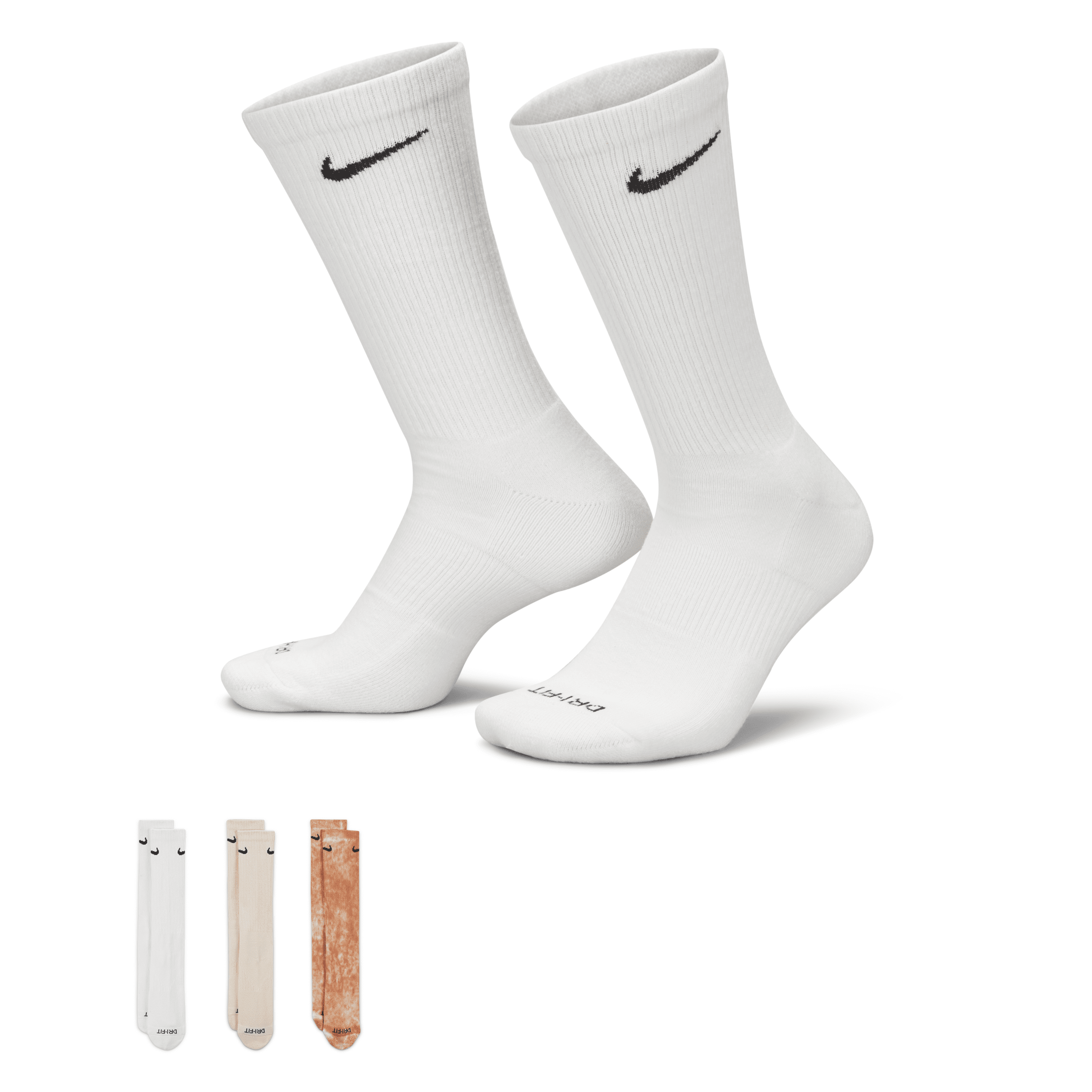 Nike Unisex Everyday Plus Cushioned Crew Socks (3 Pairs) In Multicolor