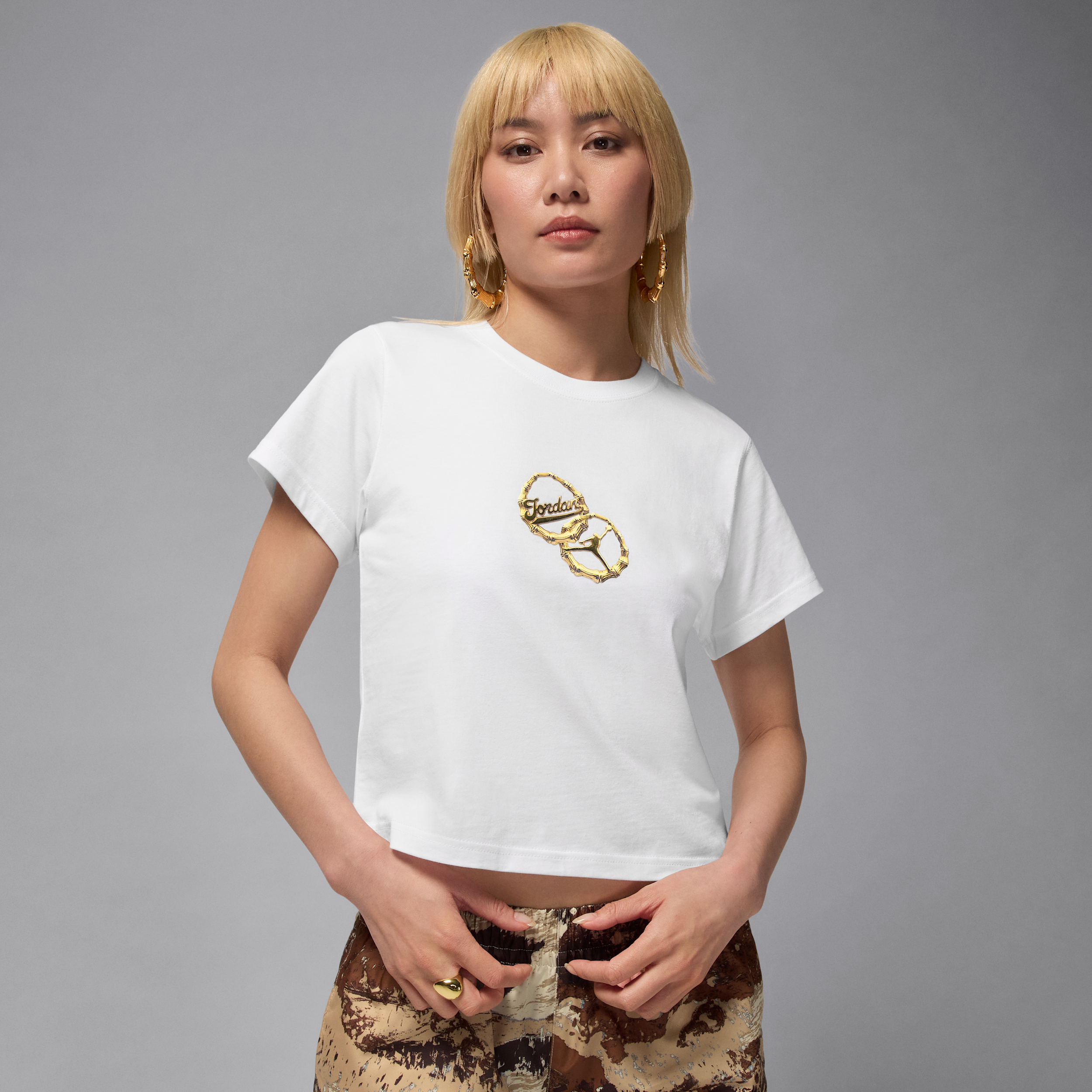 Jordan Brooklyn Puffy Graphic Tee In White