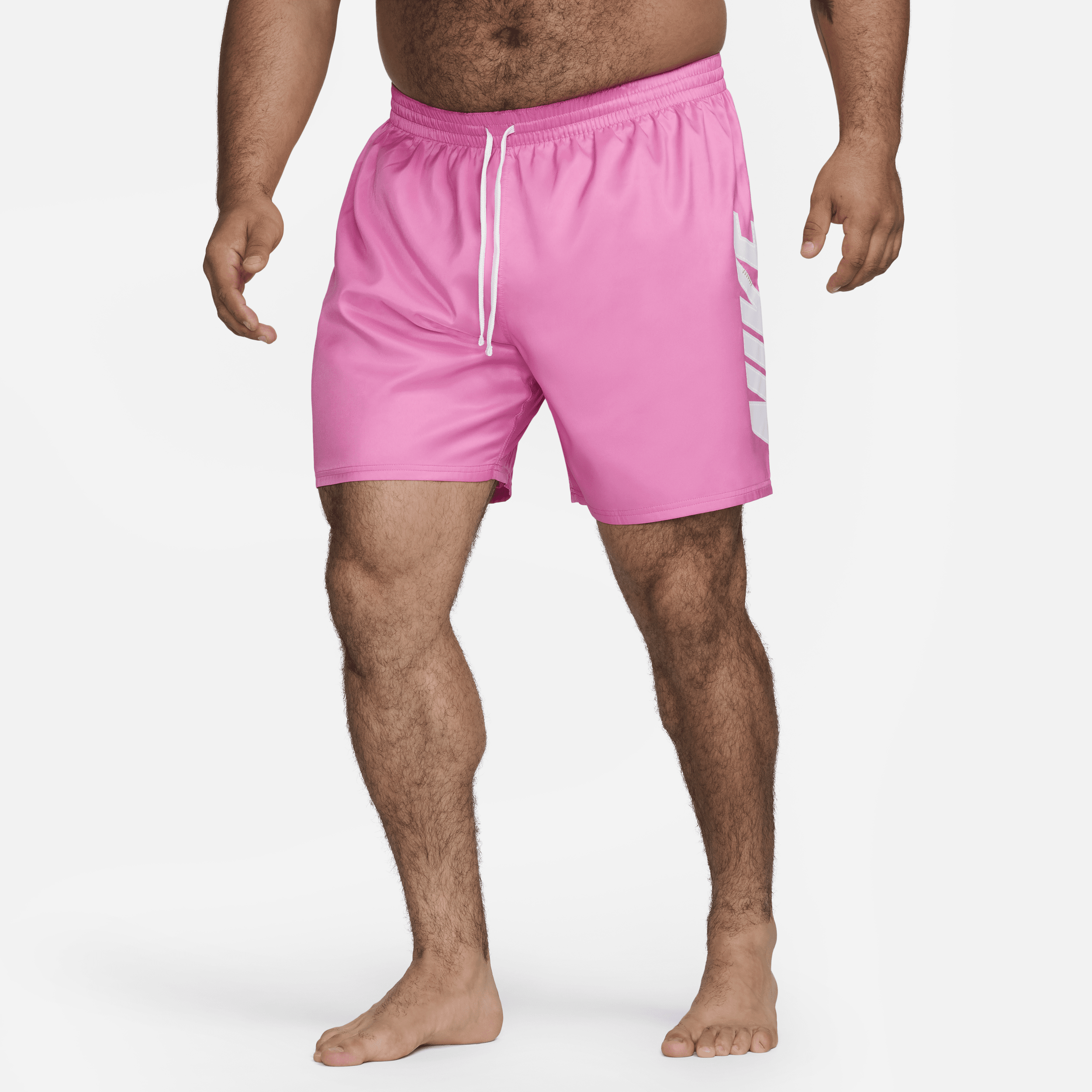 Nike Men's Swim Big Block 9" Volley Shorts (extended Size) In Pink