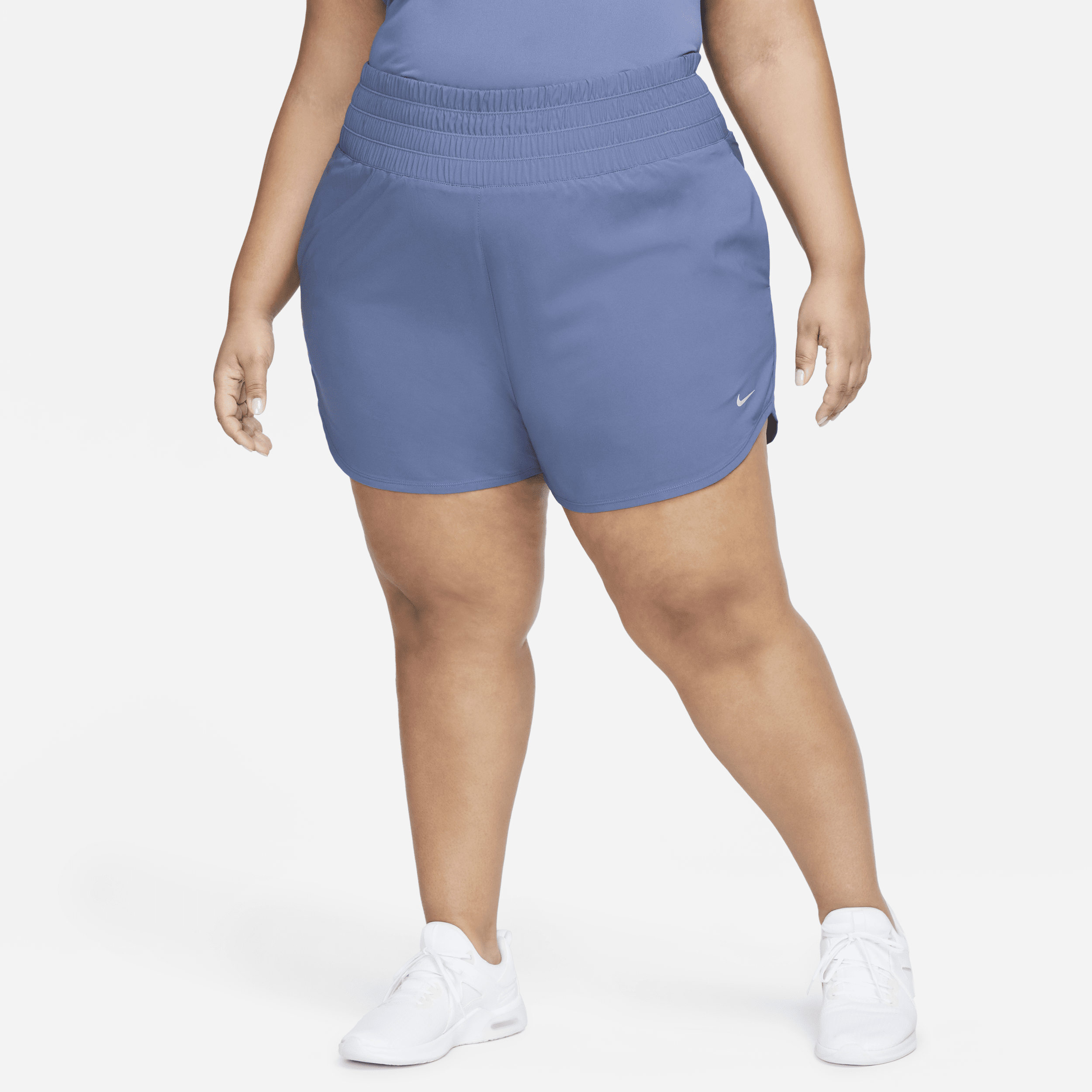 Nike Women's Dri-fit One Ultra High-waisted 3" Brief-lined Shorts (plus Size) In Blue