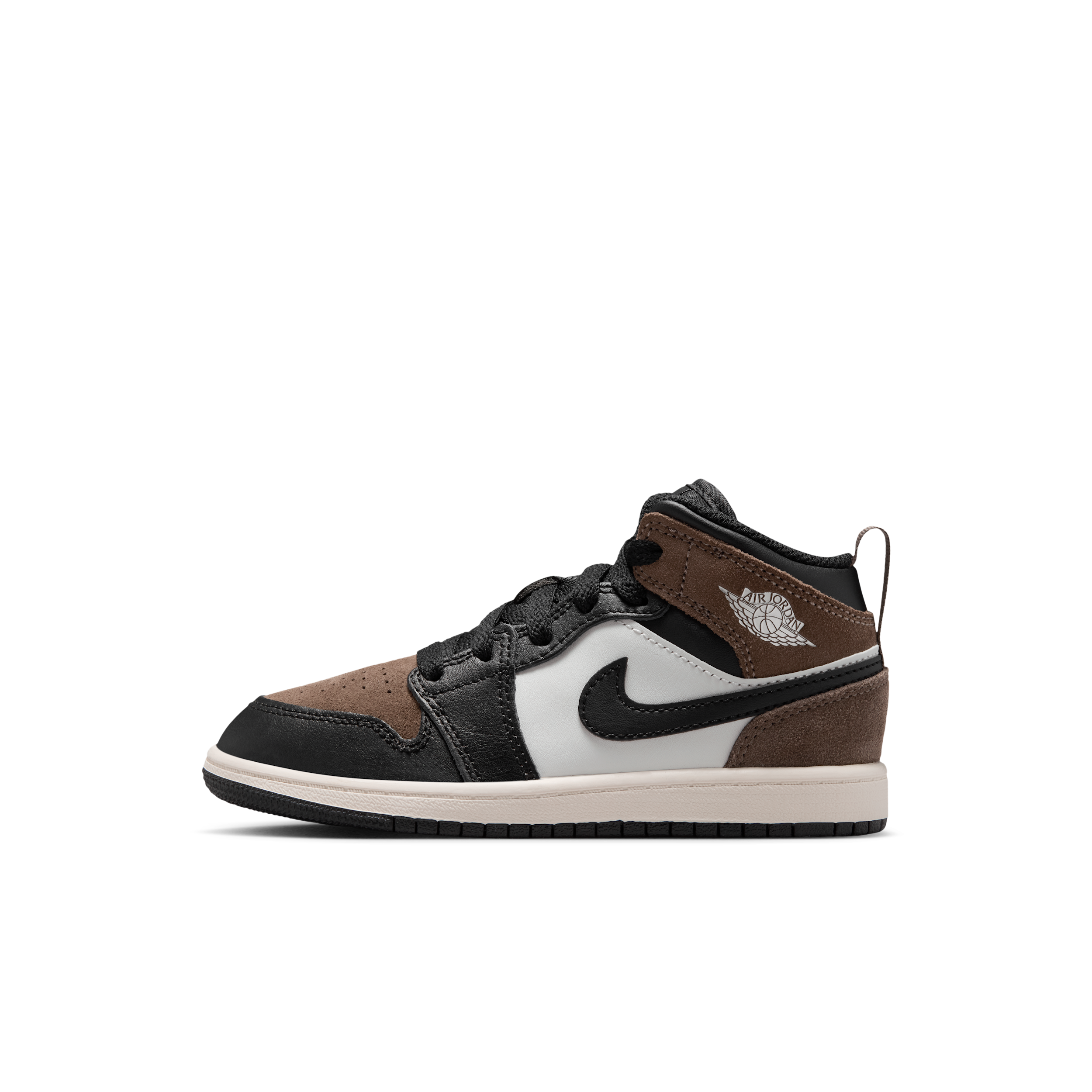 Jordan Boys AJ 1 Mid - Preschool Basketball Shoes - Black / Phantom / Univ Red Size 12.5
