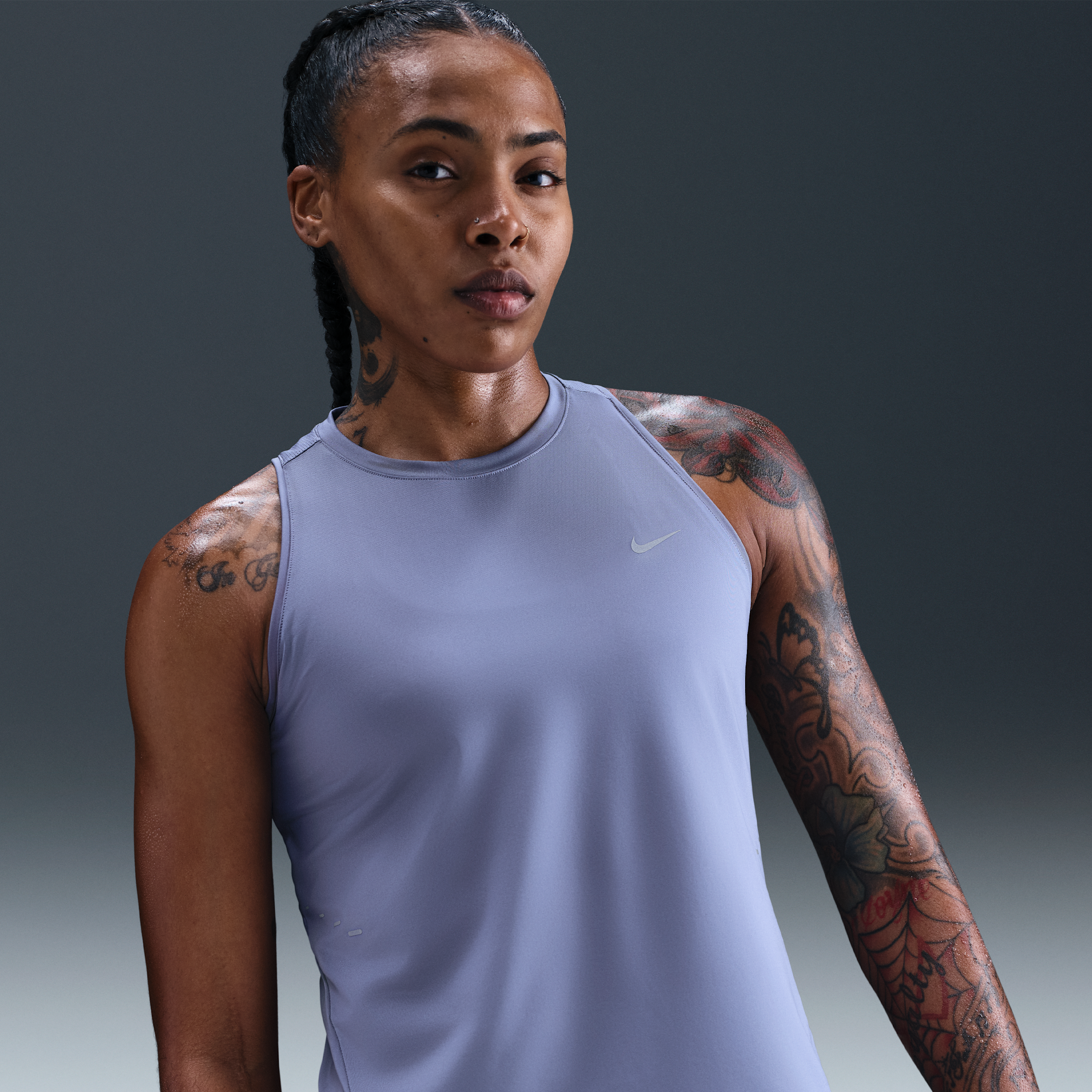 Nike Women's Swift Dri-fit Running Tank Top In Blue