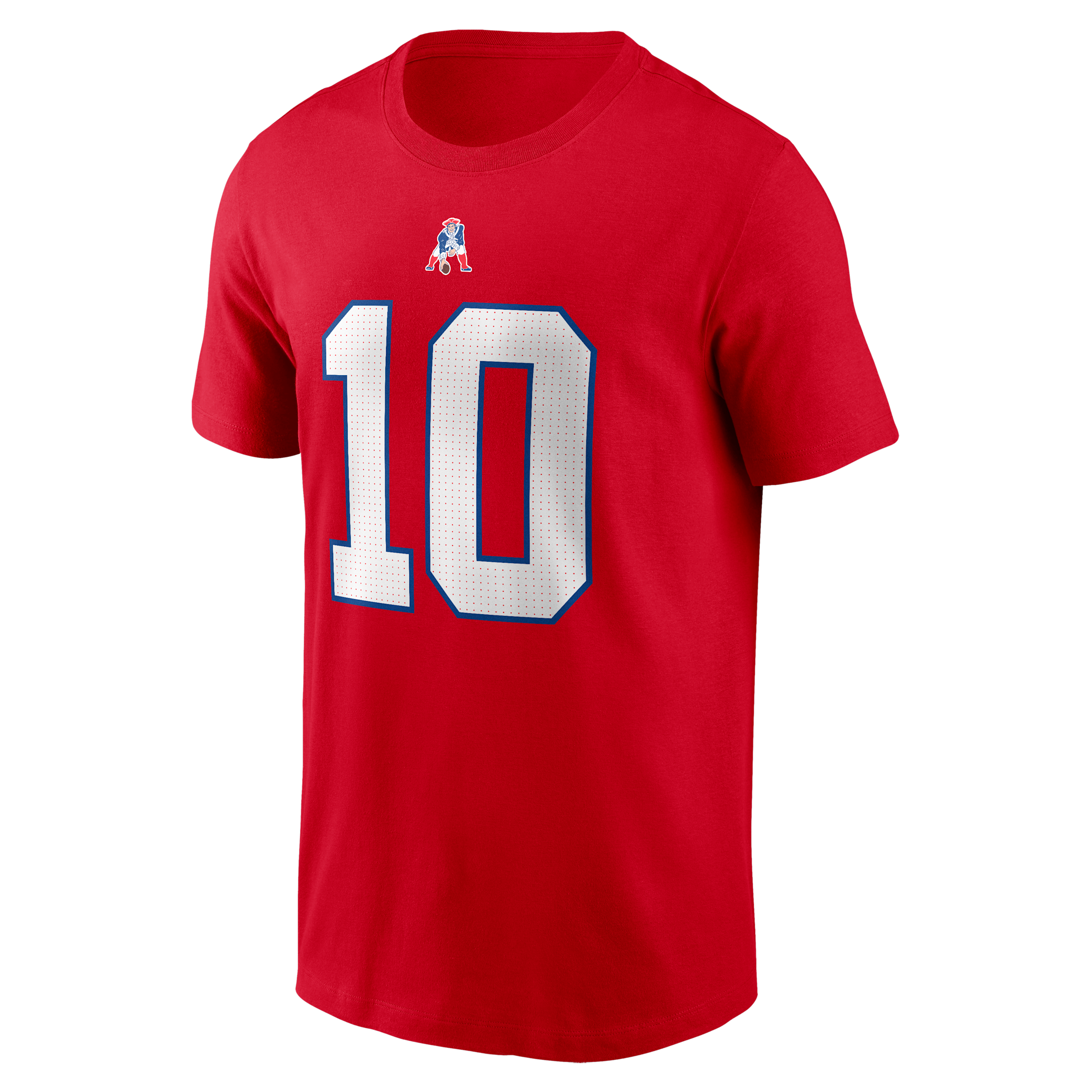 Drake Maye New England Patriots Nike Men's NFL T-Shirt in Red | N19965N8KF-ZXF