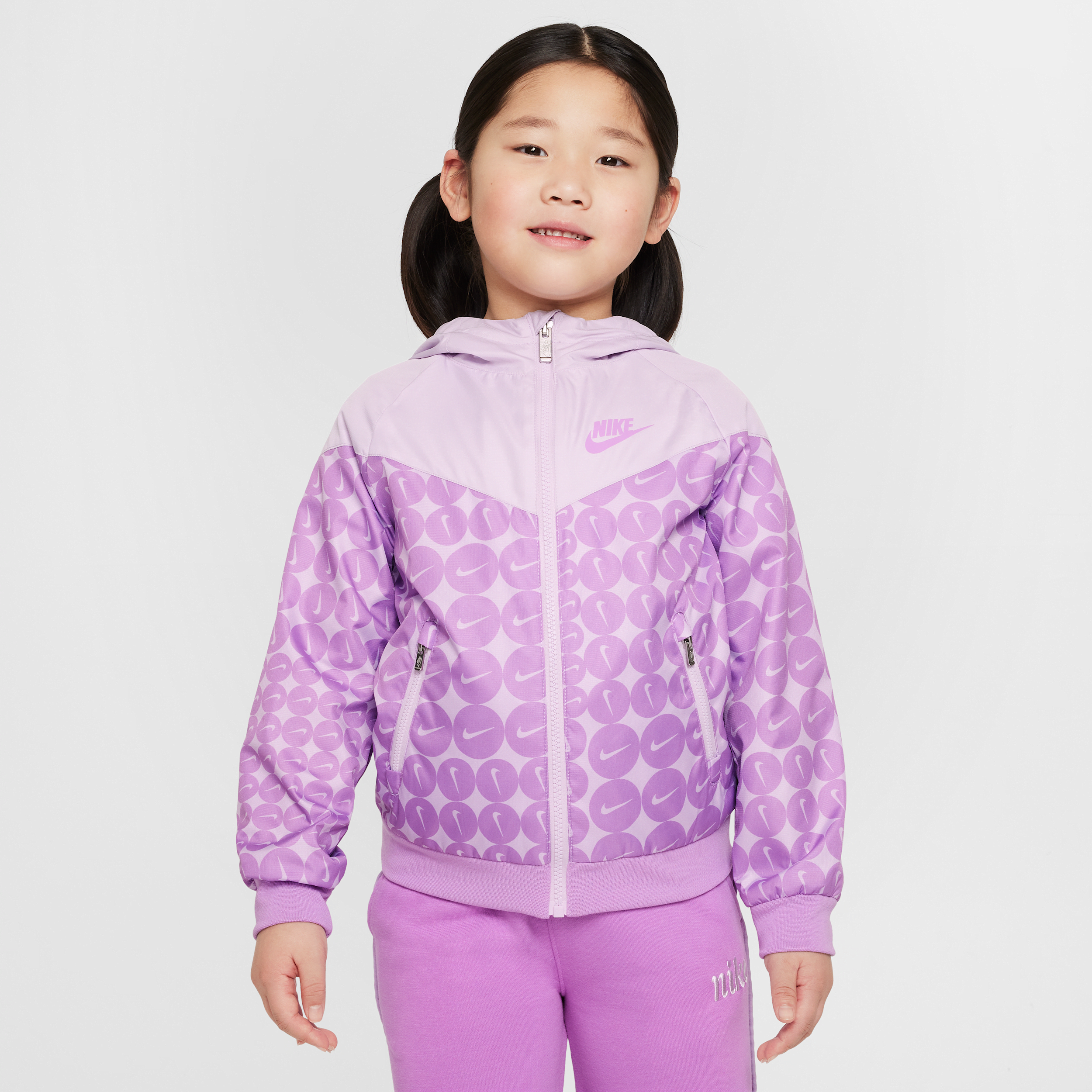 Nike Little Kids' Printed Jacket In Purple