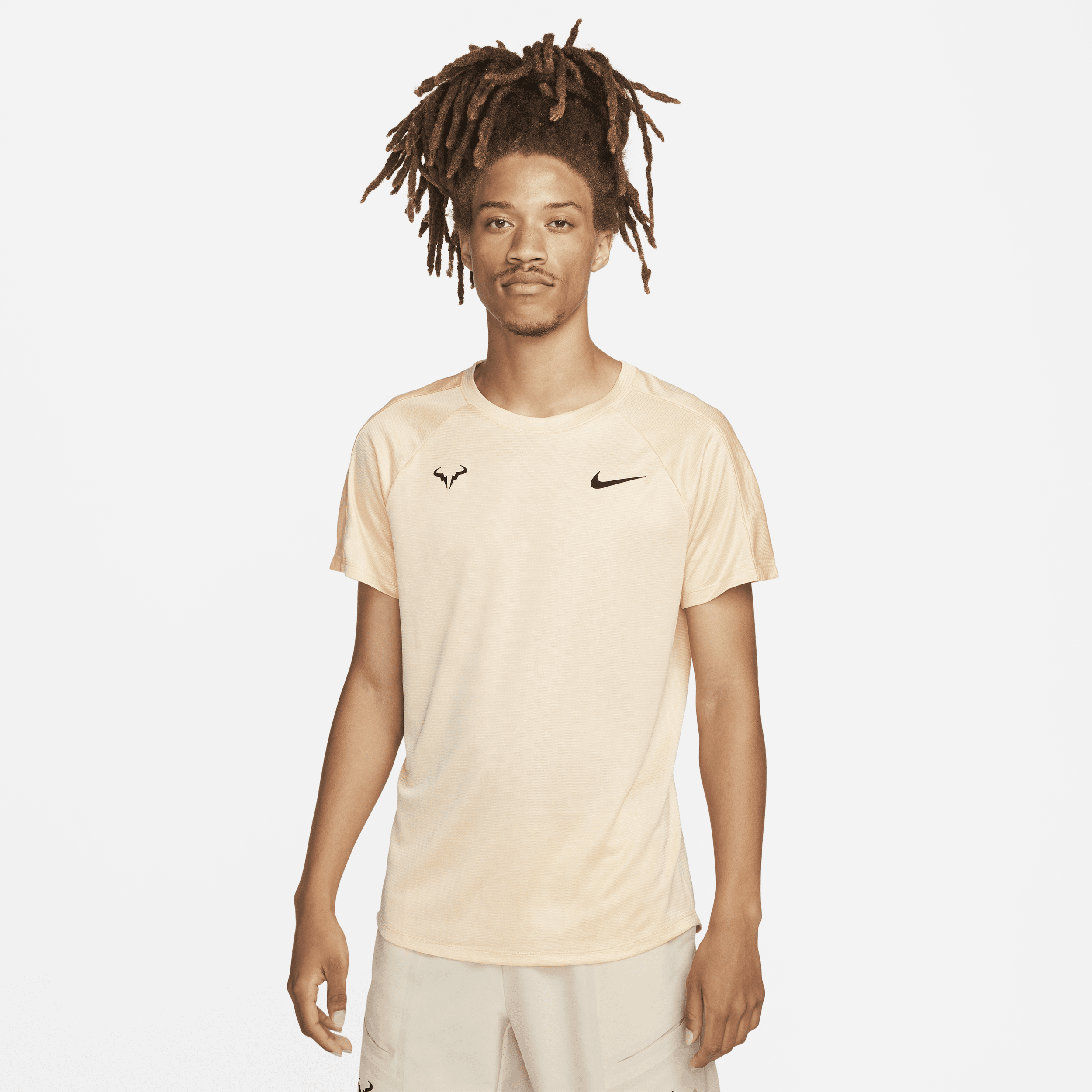 Nike Rafa Challenger  Men's Dri-fit Short-sleeve Tennis Top In Orange