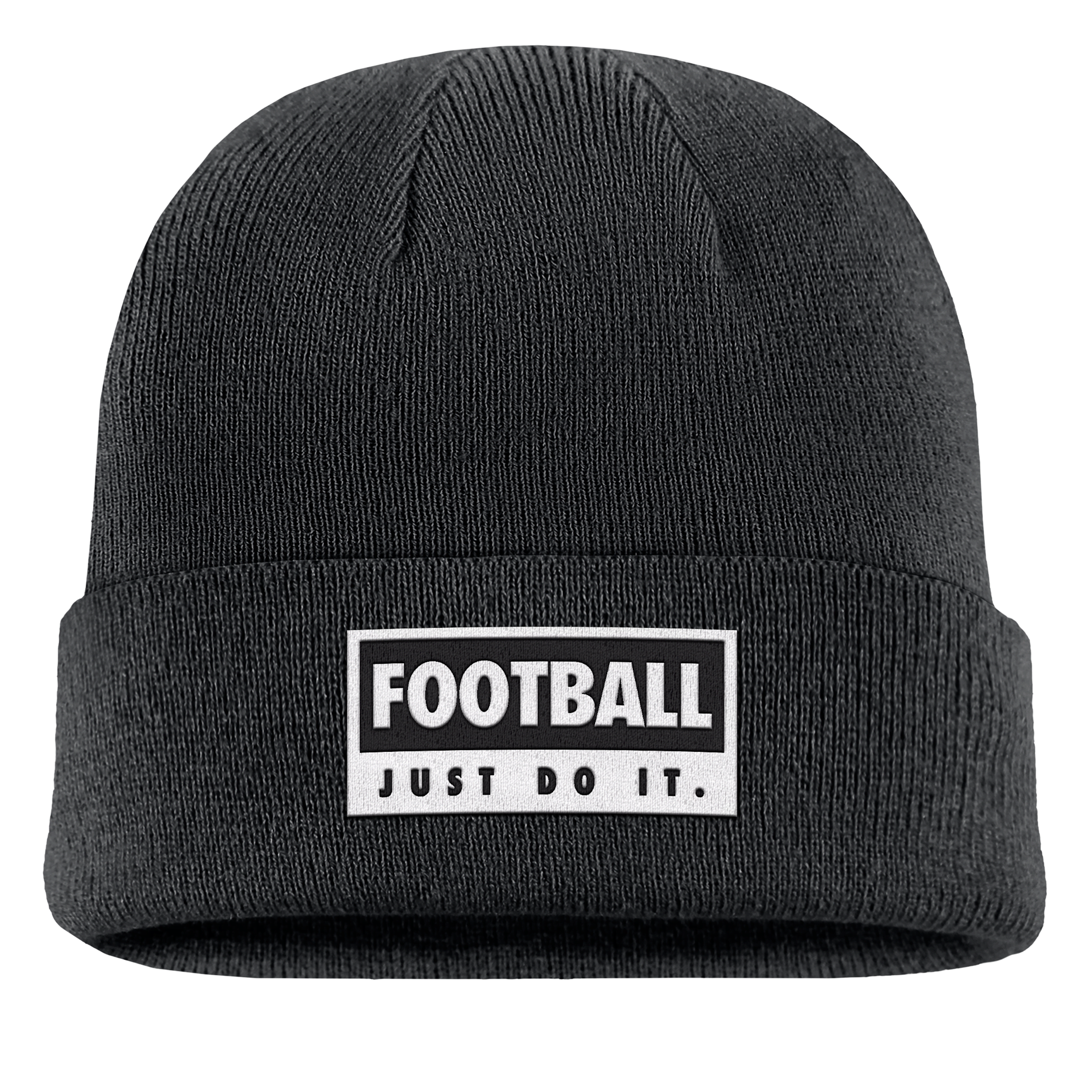Nike Unisex Swoosh Peak Football Beanie In Black