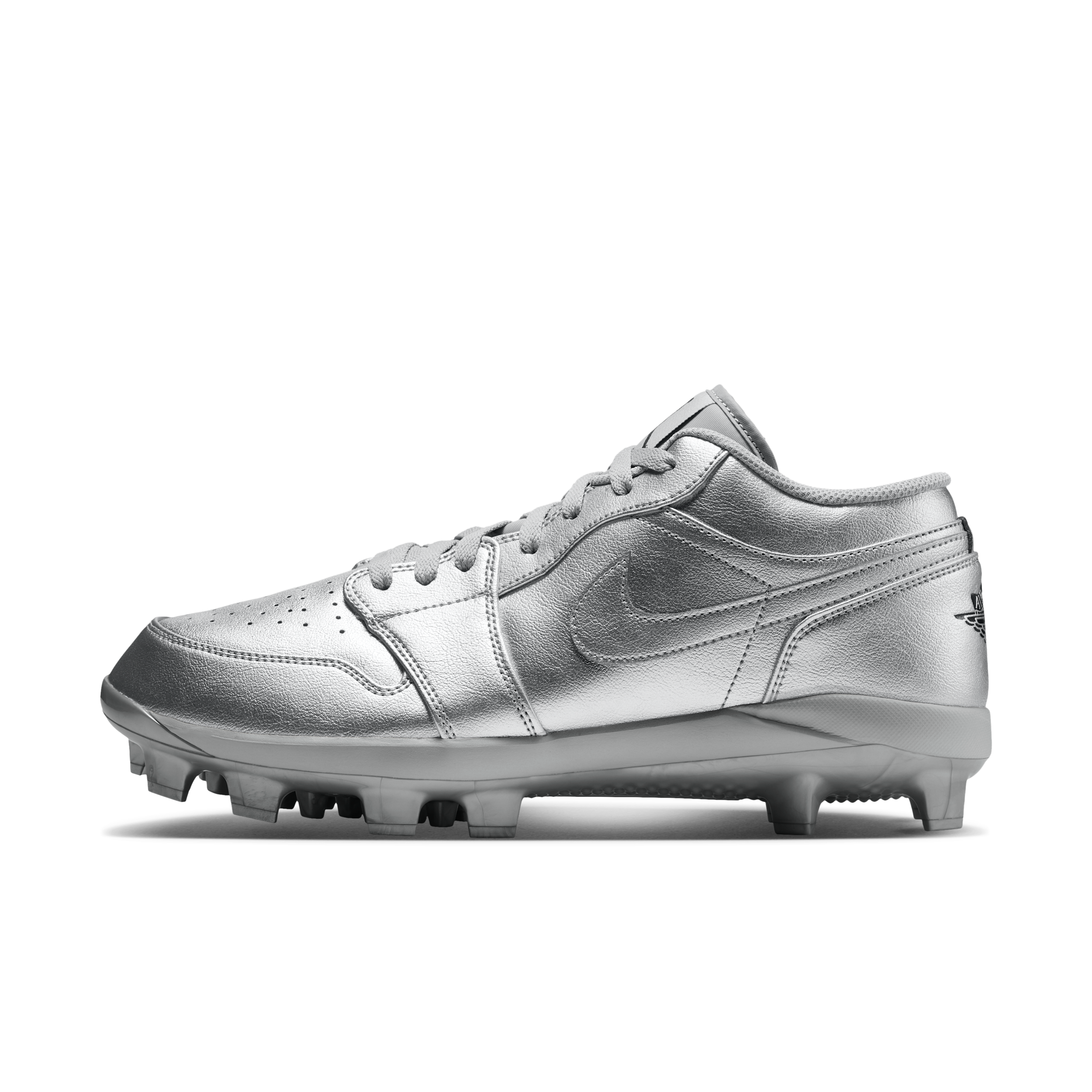 Men's Jordan 1 Retro MCS Low Baseball Cleats in Grey | CJ8524-004