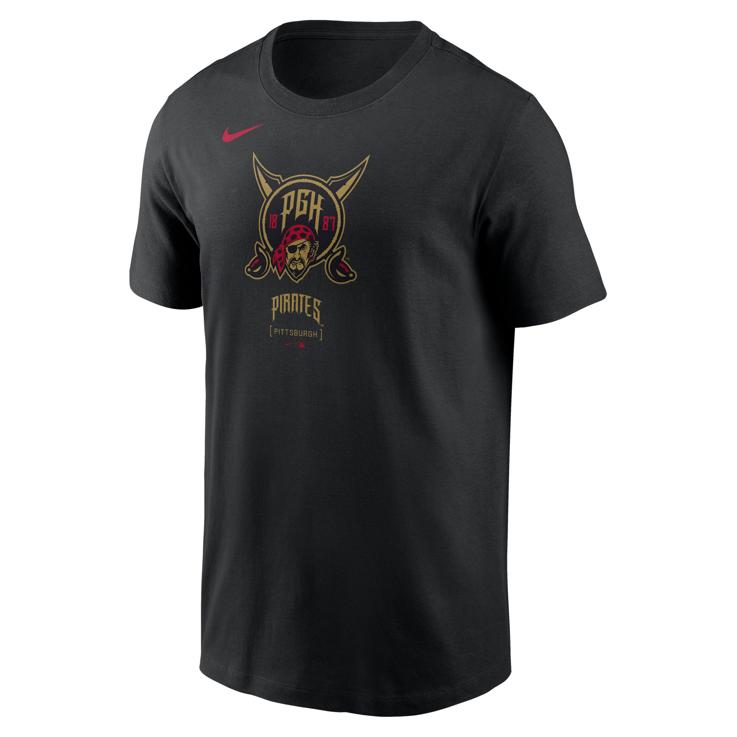 Pittsburgh Pirates City Connect Large Logo Nike Men's MLB T-Shirt in Black | N19900APTB-SCA