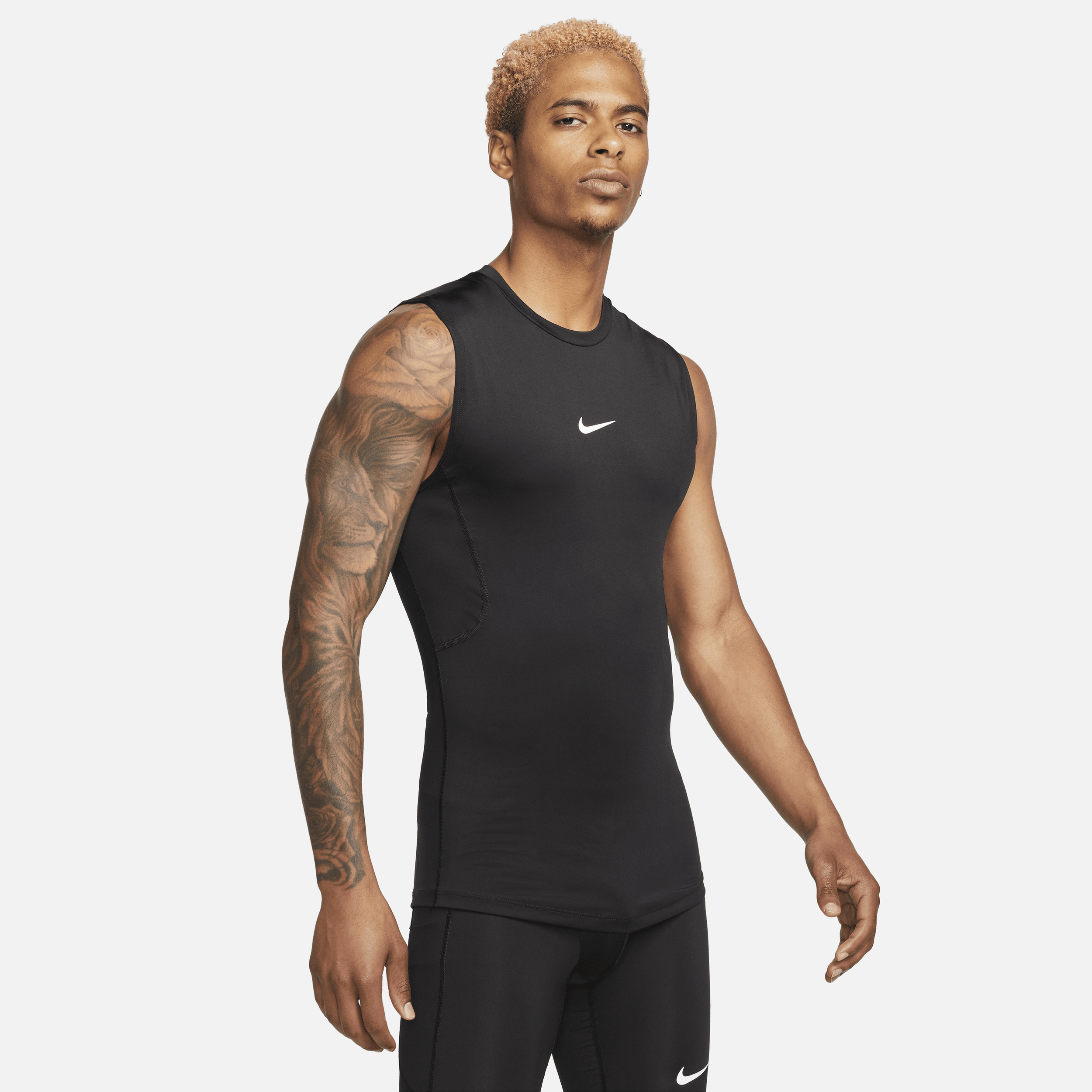 Men's Nike Pro Dri-FIT Tight Sleeveless Fitness Top in Black, Size: XL | FB7914-010