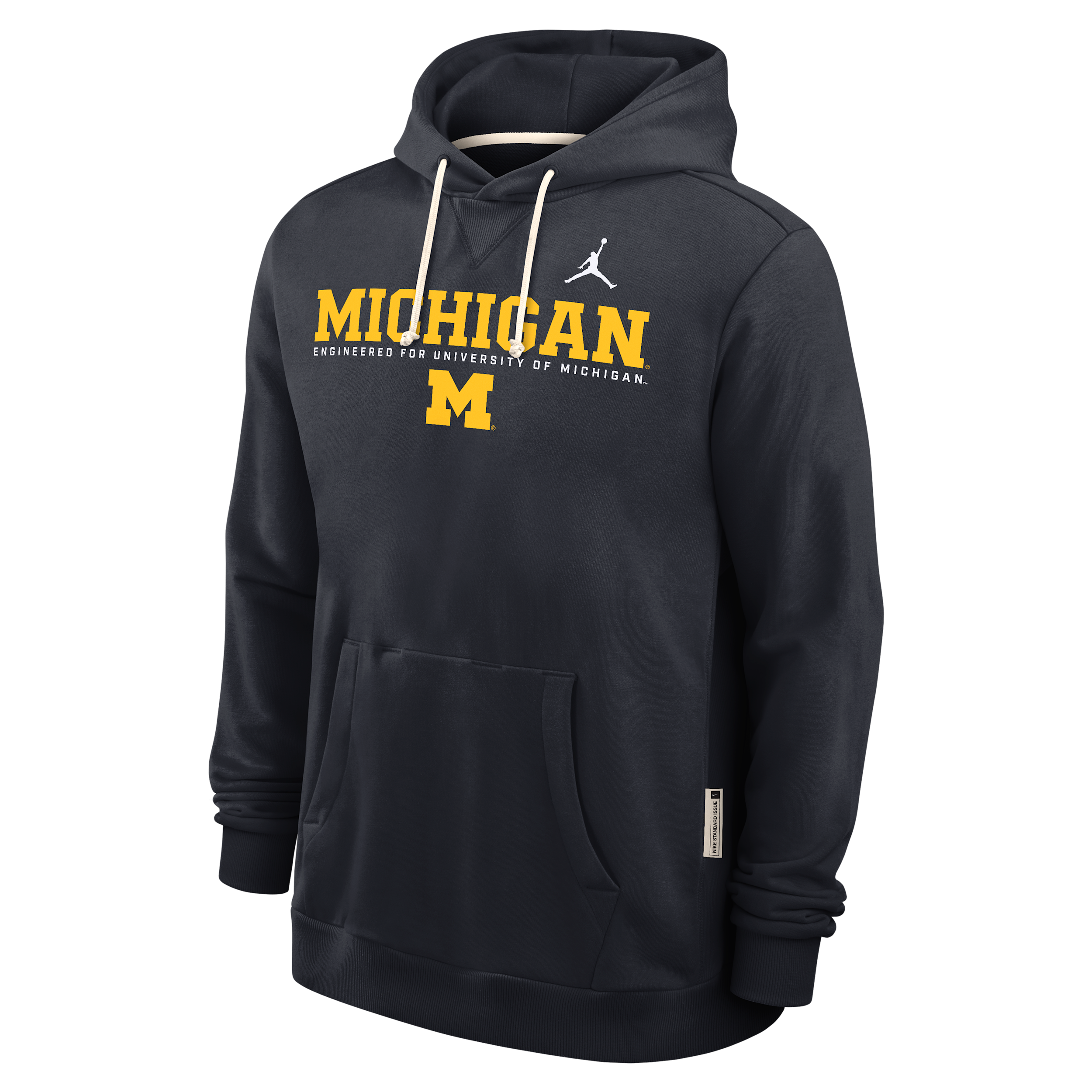 Men's Michigan Sideline Jordan Brand Dri-FIT College Pullover Hoodie in Blue | 0JAZ4FAMWN-HSY