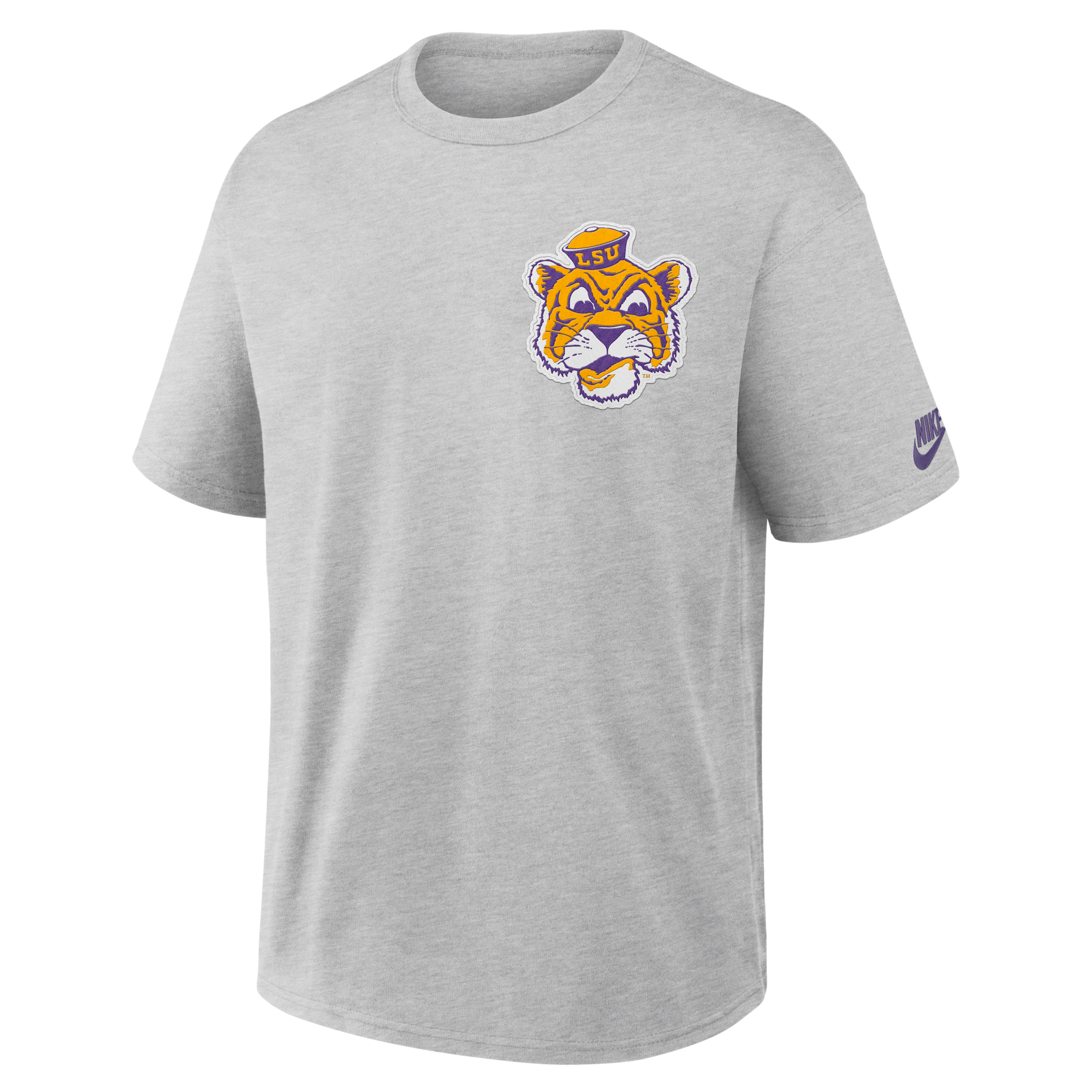 Nike Men's Heather Gray Lsu Tigers Legacy Logo Max90 T-Shirt - Heather Gray