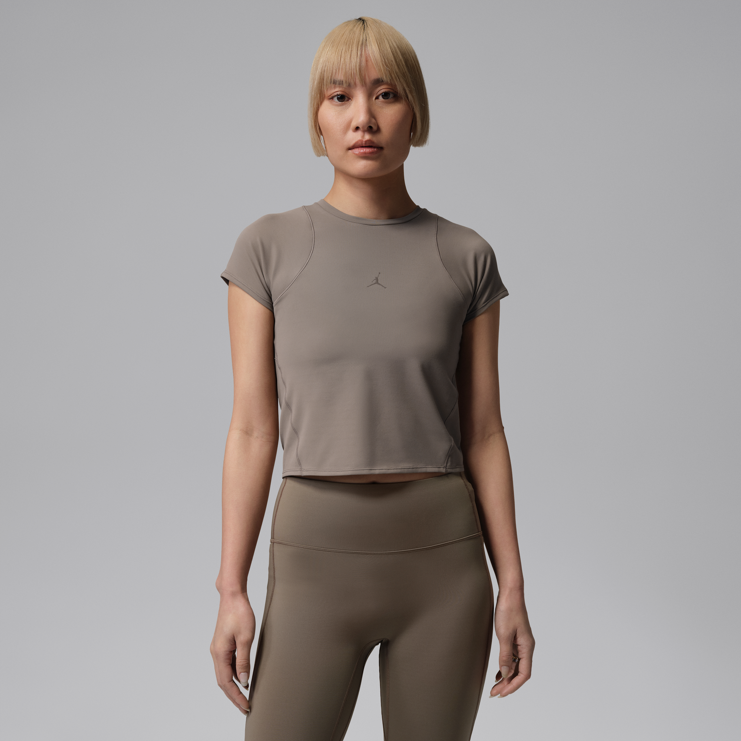 Women's Jordan Sport Flightweight Dri-FIT Short-Sleeve Top in Grey | HQ8902-040