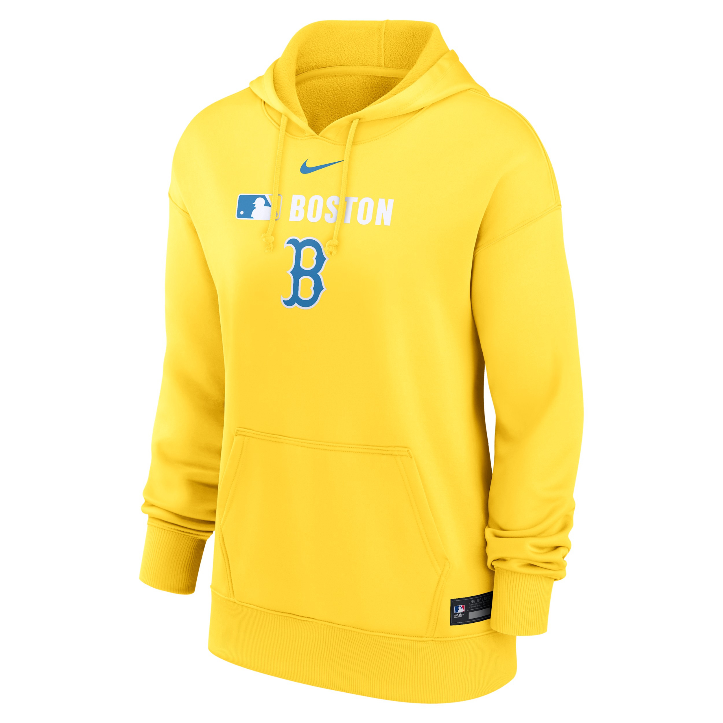 Nike Gold Boston Red Sox City Connect Authentic Collection Performance Pullover Hoodie In Yellow