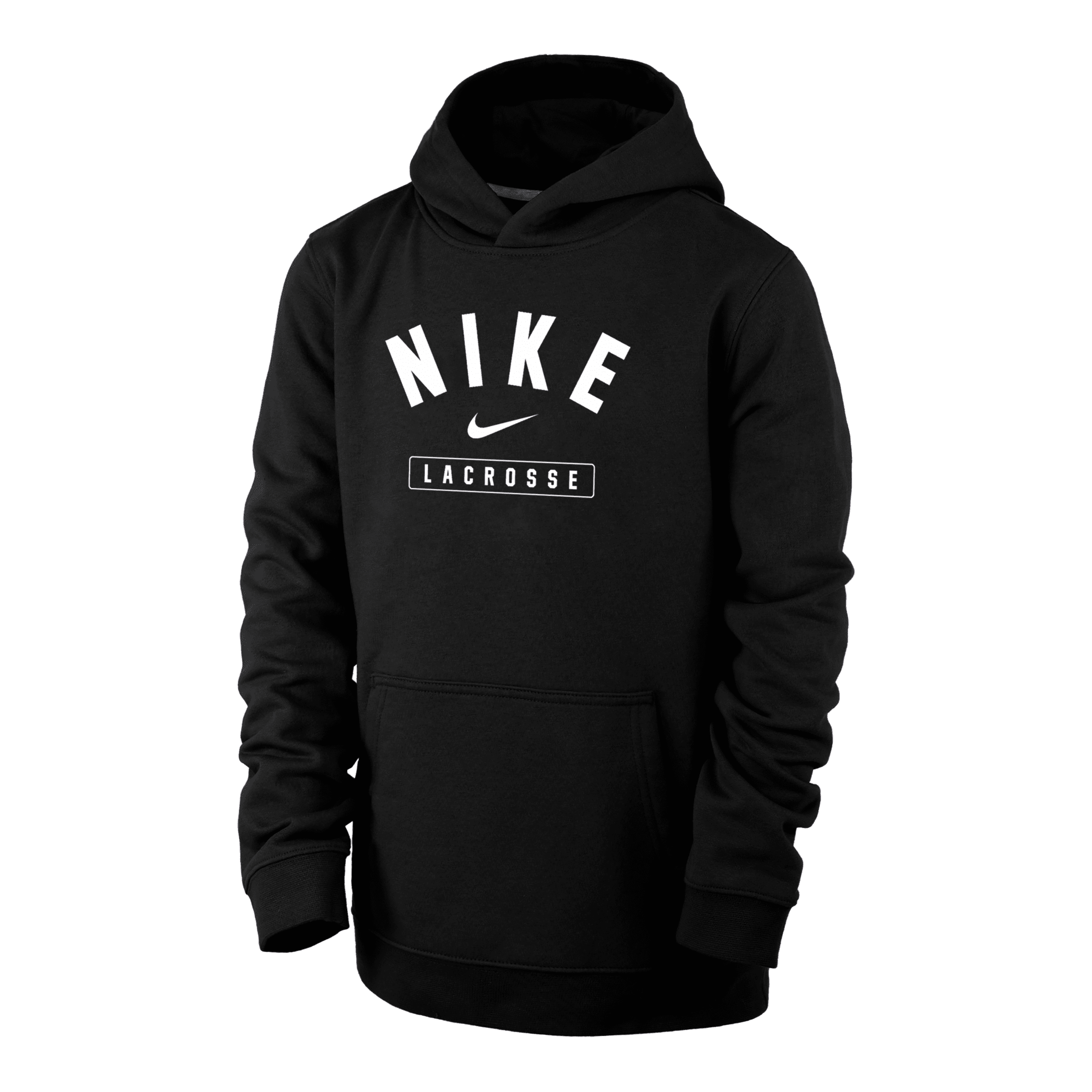 Nike Lacrosse Big Kids' (boys') Pullover Hoodie In Black