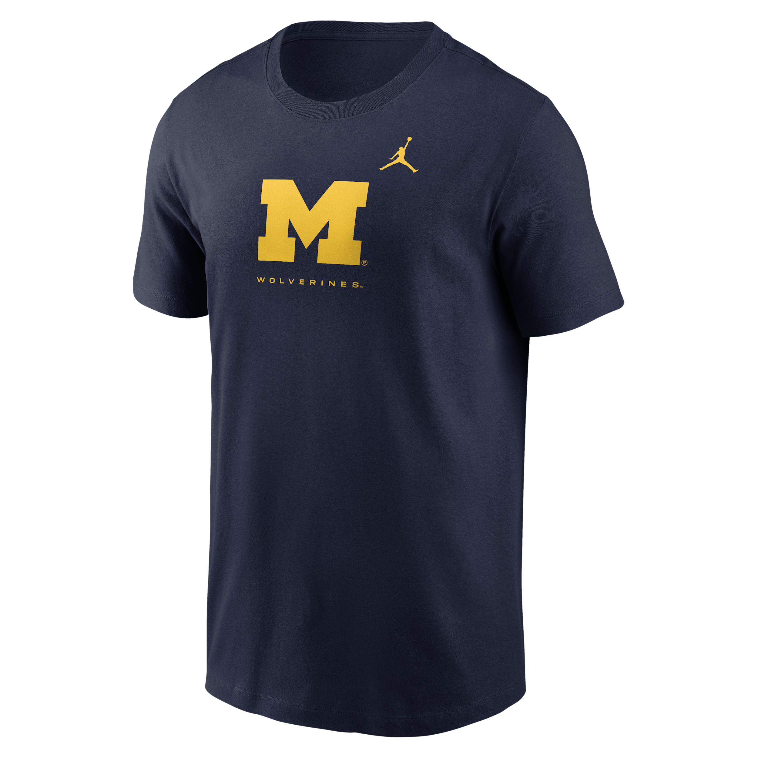 Men's Michigan Courtside Jordan Brand Dri-FIT College T-Shirt in Blue | 0JET41SMWN-L7G
