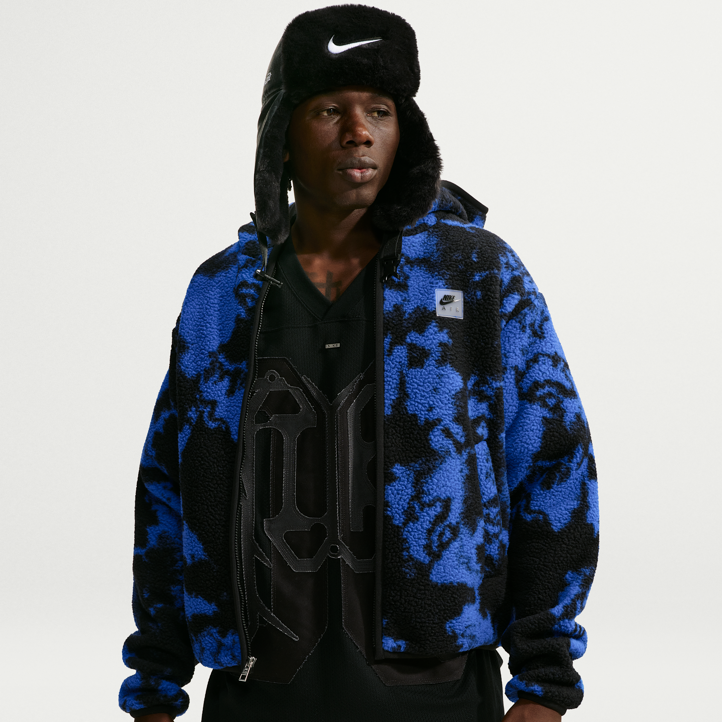 Nike Men's Air High-Pile Fleece Full-Zip Jacket in Blue | IQ5317-480