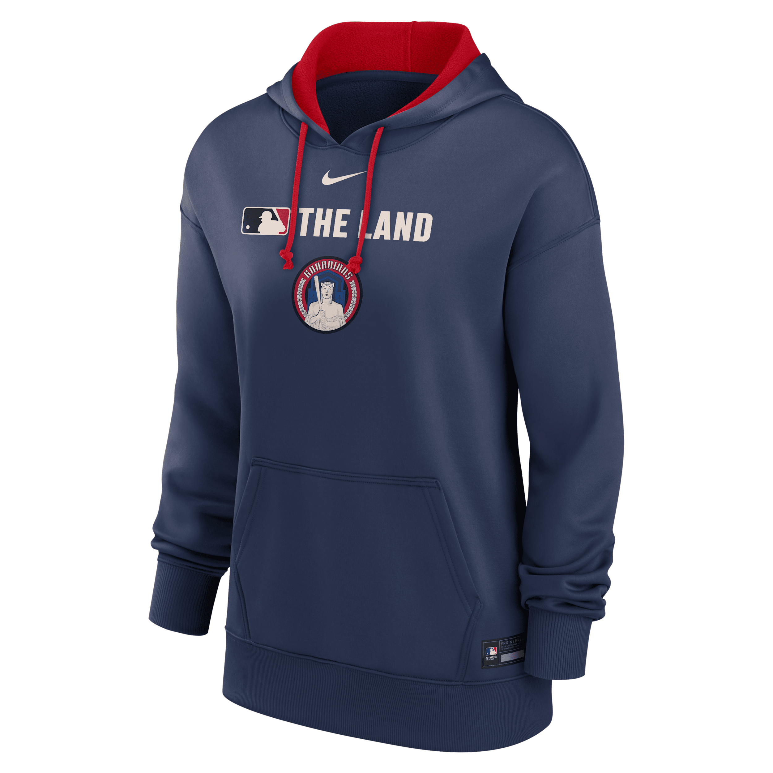 Nike Women's Cleveland Guardians Authentic Collection City Connect Therma Mlb Pullover Hoodie In Blue