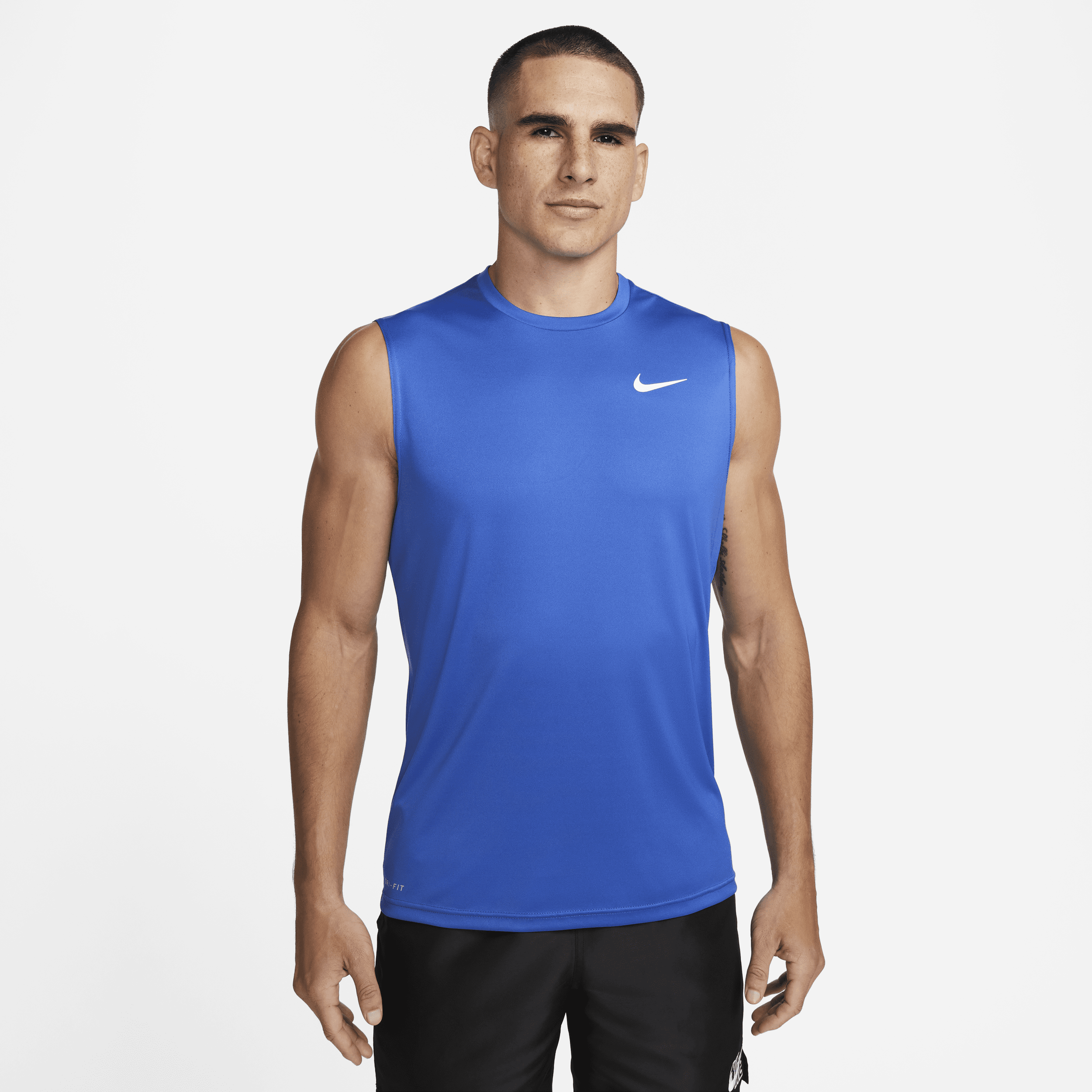 Nike Men's Essential Sleeveless Hydroguard Swim Shirt In Blue