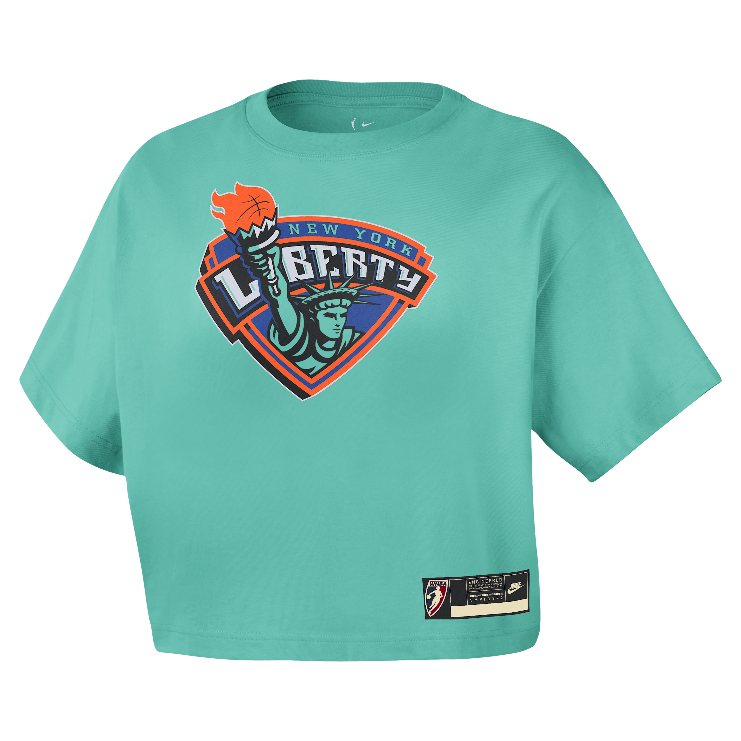 New York Liberty Court Origins Nike Women's WNBA T-Shirt in Green | IO1541-356