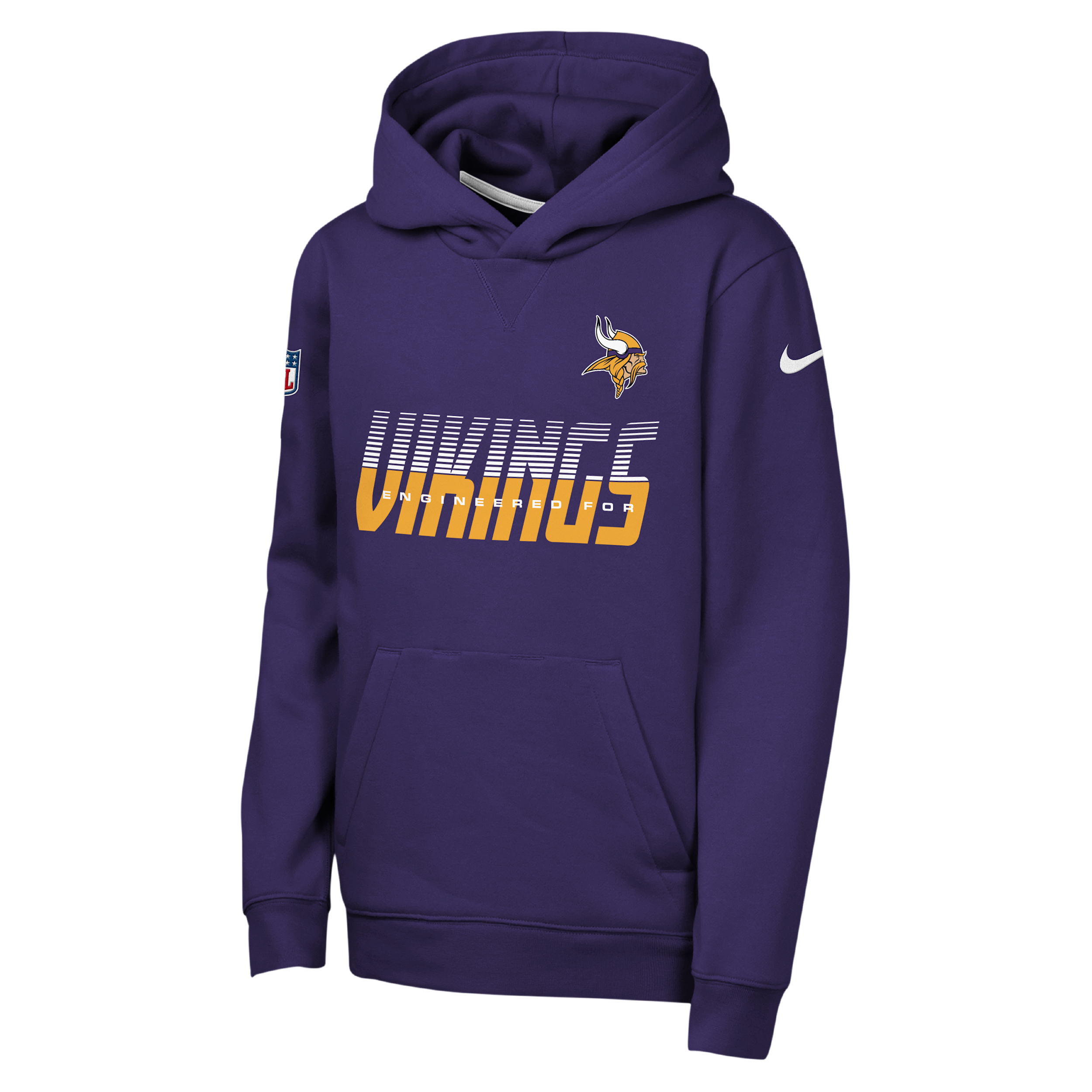 Minnesota Vikings Sideline Big Kids' Nike Dri-FIT NFL Pullover Hoodie in Purple | Z1B7NFQWVIK-NBX