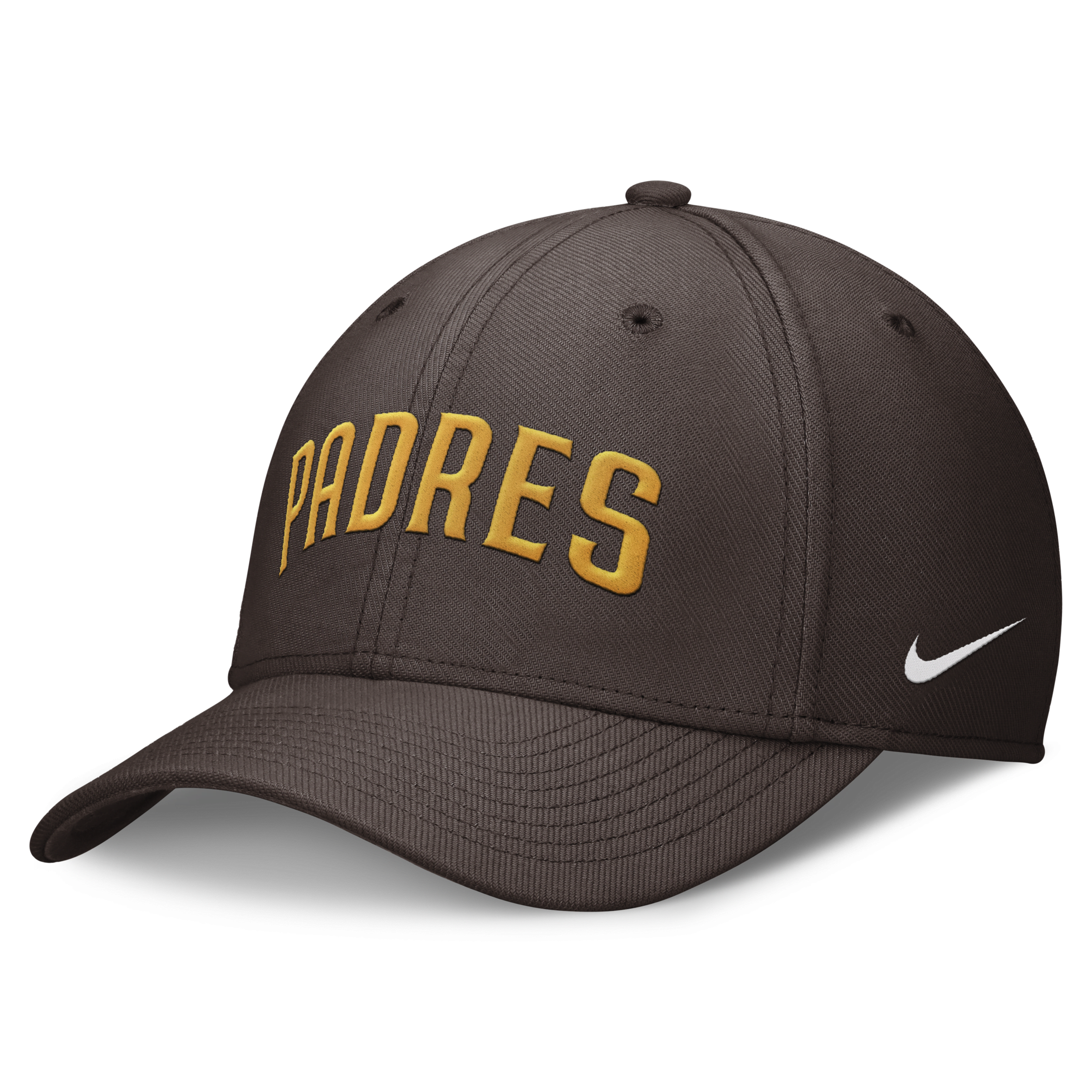 Shop Nike San Diego Padres Primetime Swoosh  Men's Dri-fit Mlb Hat In Brown