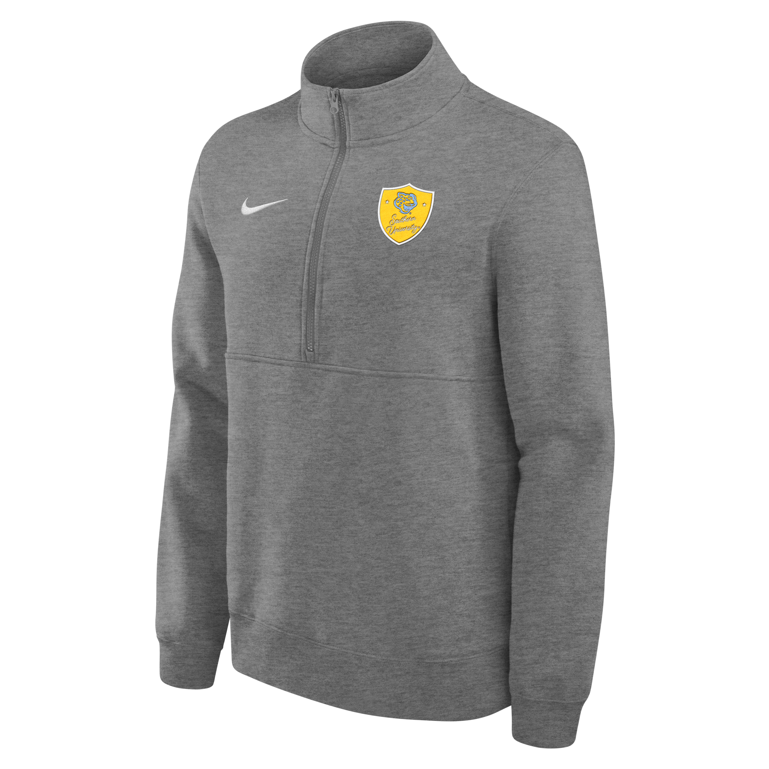 Nike Men's College Club Fleece (southern University And A&m) 1/4 Zip Top In Gray