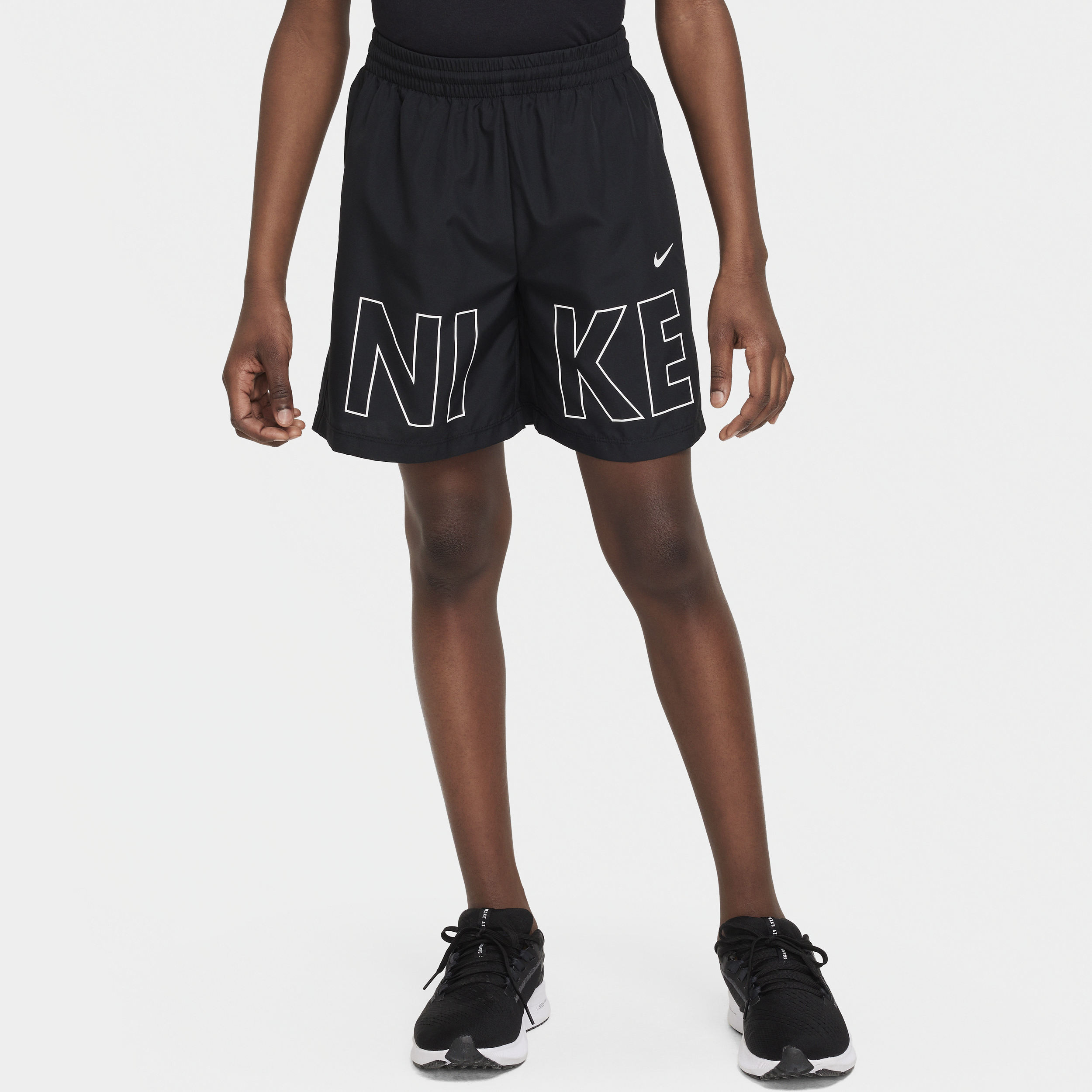 Nike Multi Big Kids' Woven Training Shorts In Black