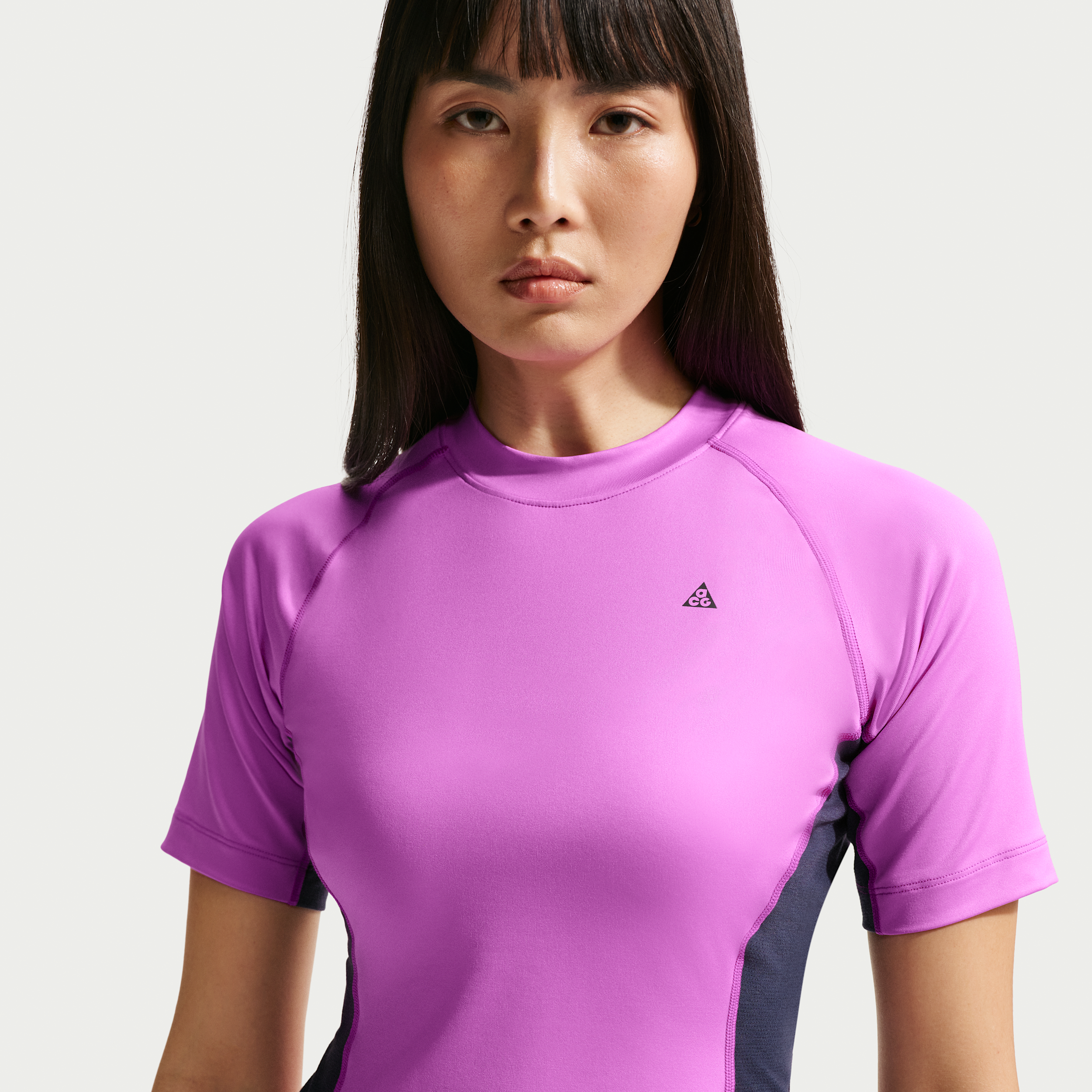 Women's Nike ACG Wildsee Dri-FIT Short-Sleeve Base Layer Top in Purple | IO1460-551