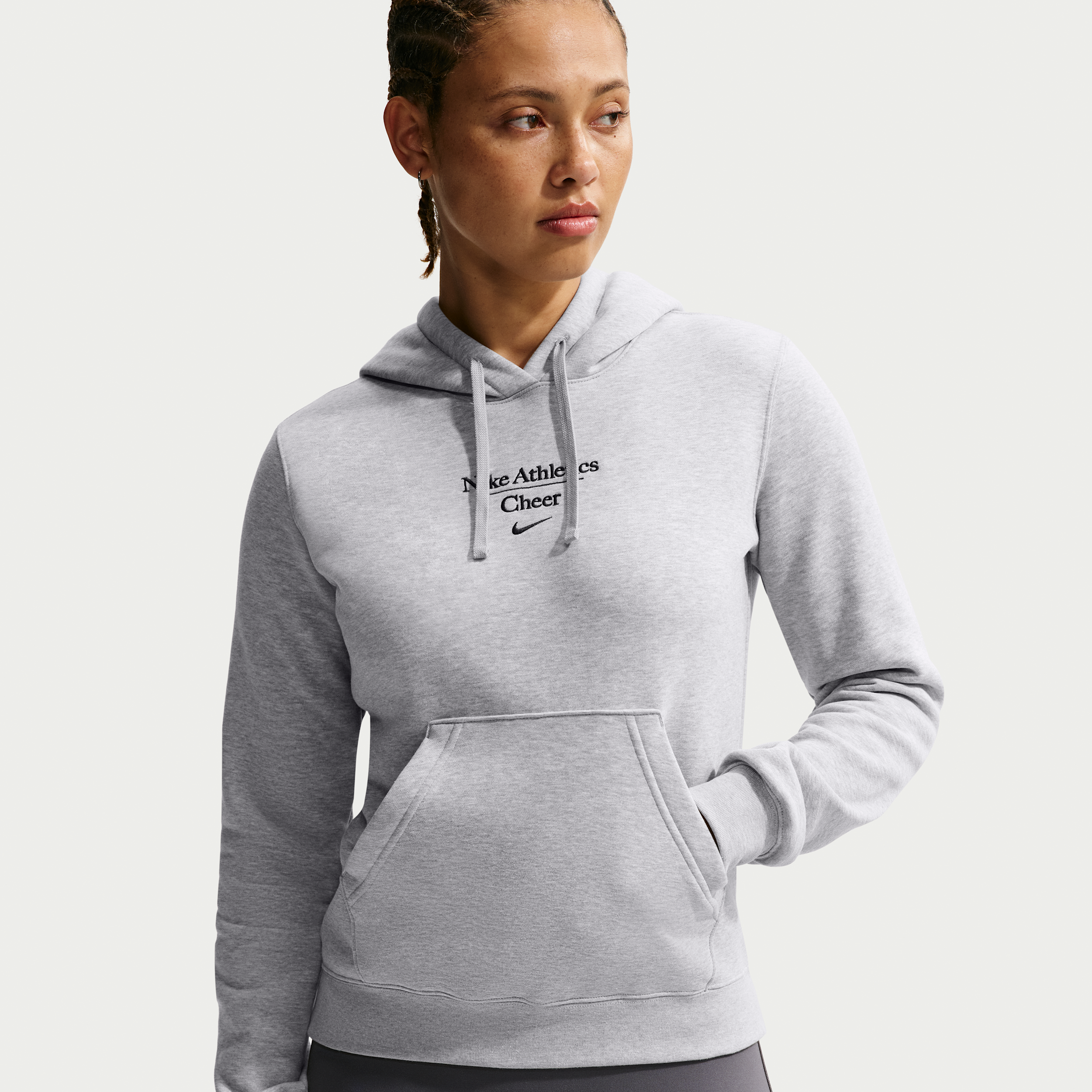 Nike Women's Cheer Pullover Hoodie in Grey | APS551NACH-DGH